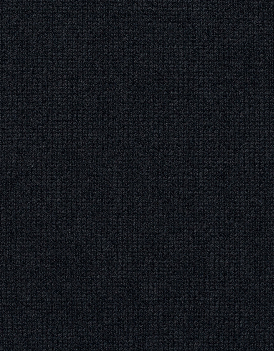Donkerblauwe breistof, close-up van textuur, ideaal voor elegante bugatti outfits.