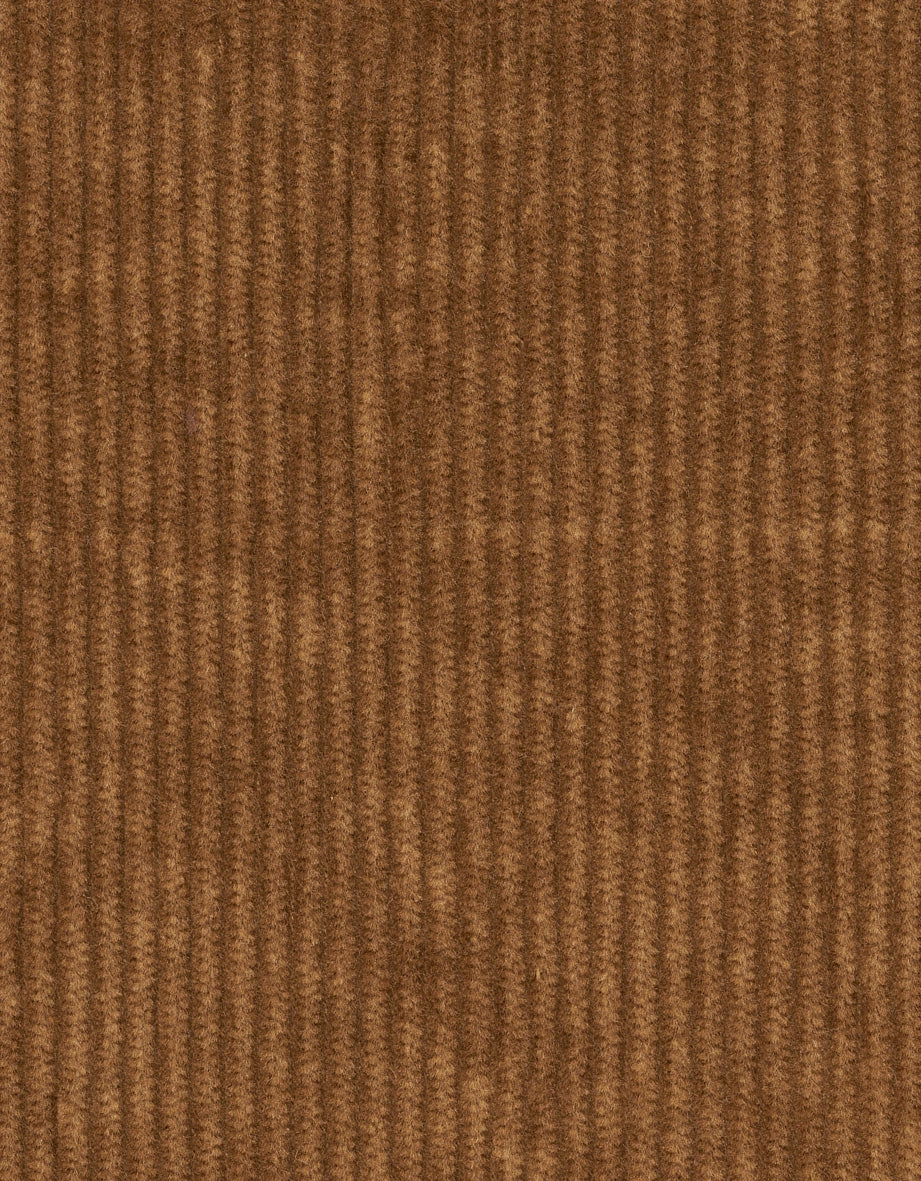 Brauner Cordstoff mit feinen Linienmuster, inspiriert von bugatti's Stil und Geschmackssicherheit.