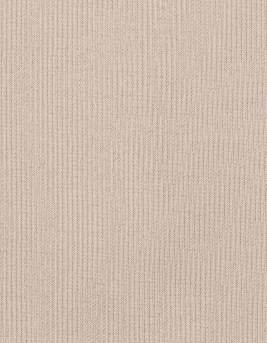 Beige gerippter Stoff, Detailaufnahme, Textur zeigt feine Längsstreifen, ideal für stilvolle bugatti Outfits.