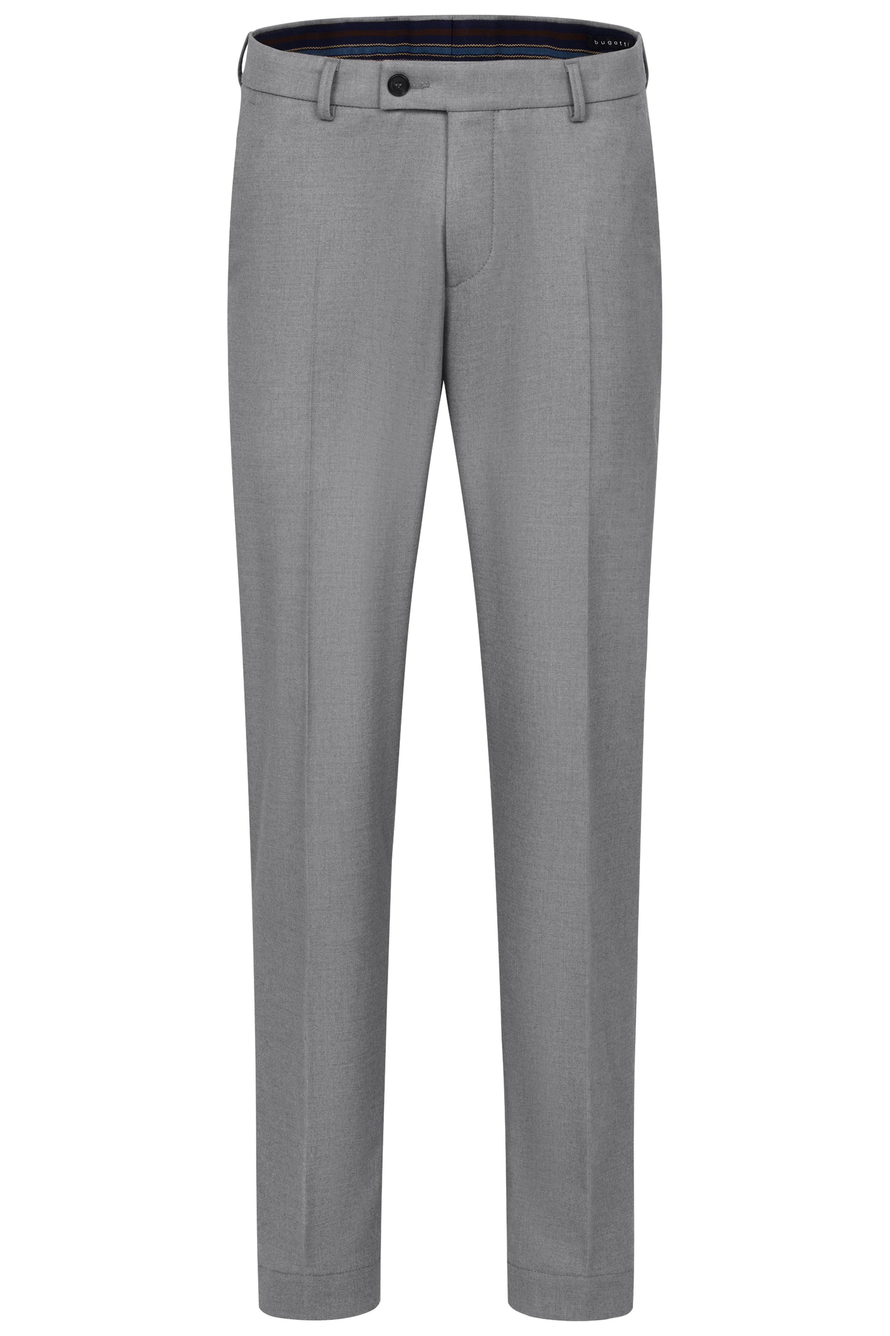 Grey bugatti suit trousers, elegant design, bust shot, ideal for stylish occasions.