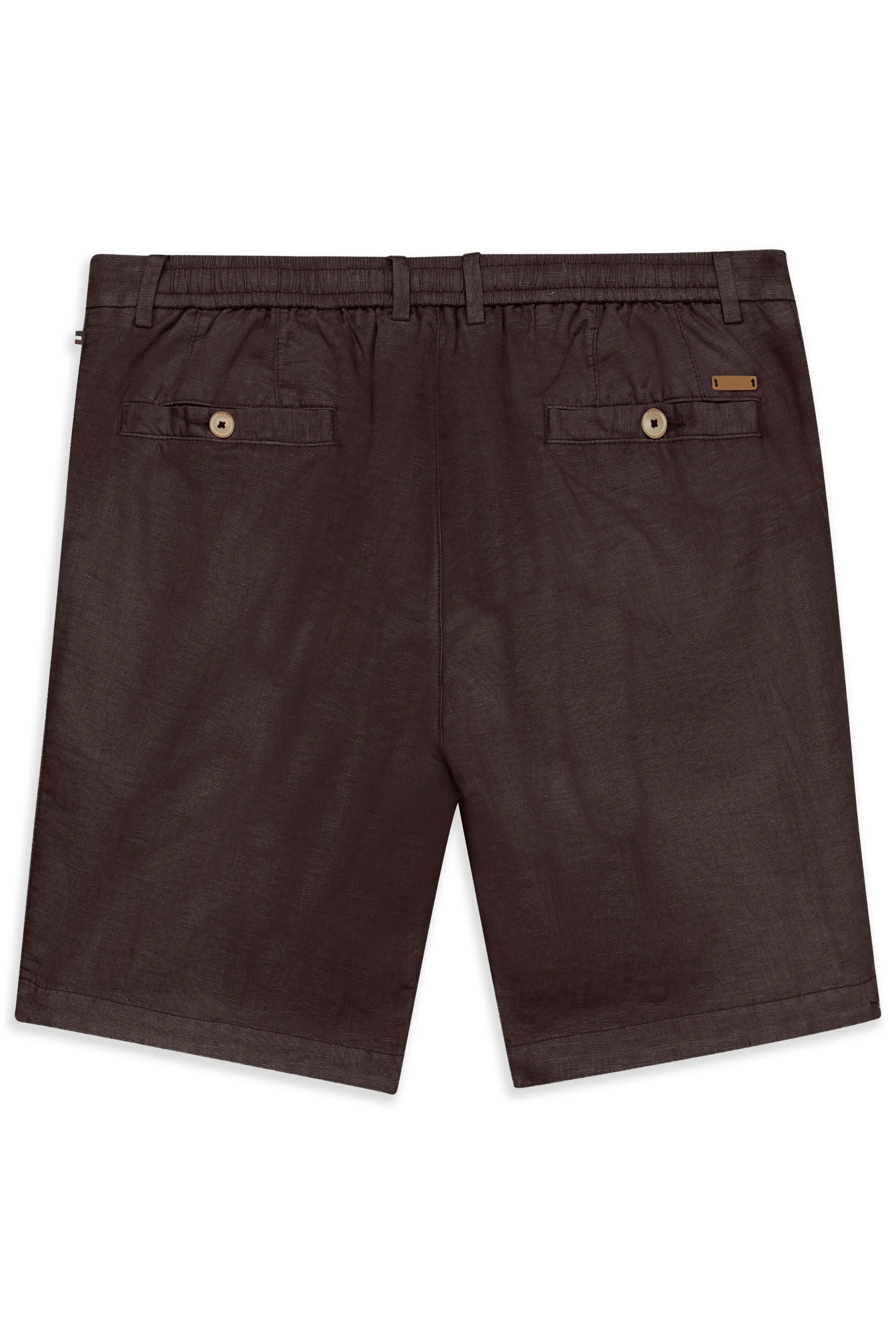 Braune bugatti Shorts, legeres Büstenbild, hochwertiges Material.
