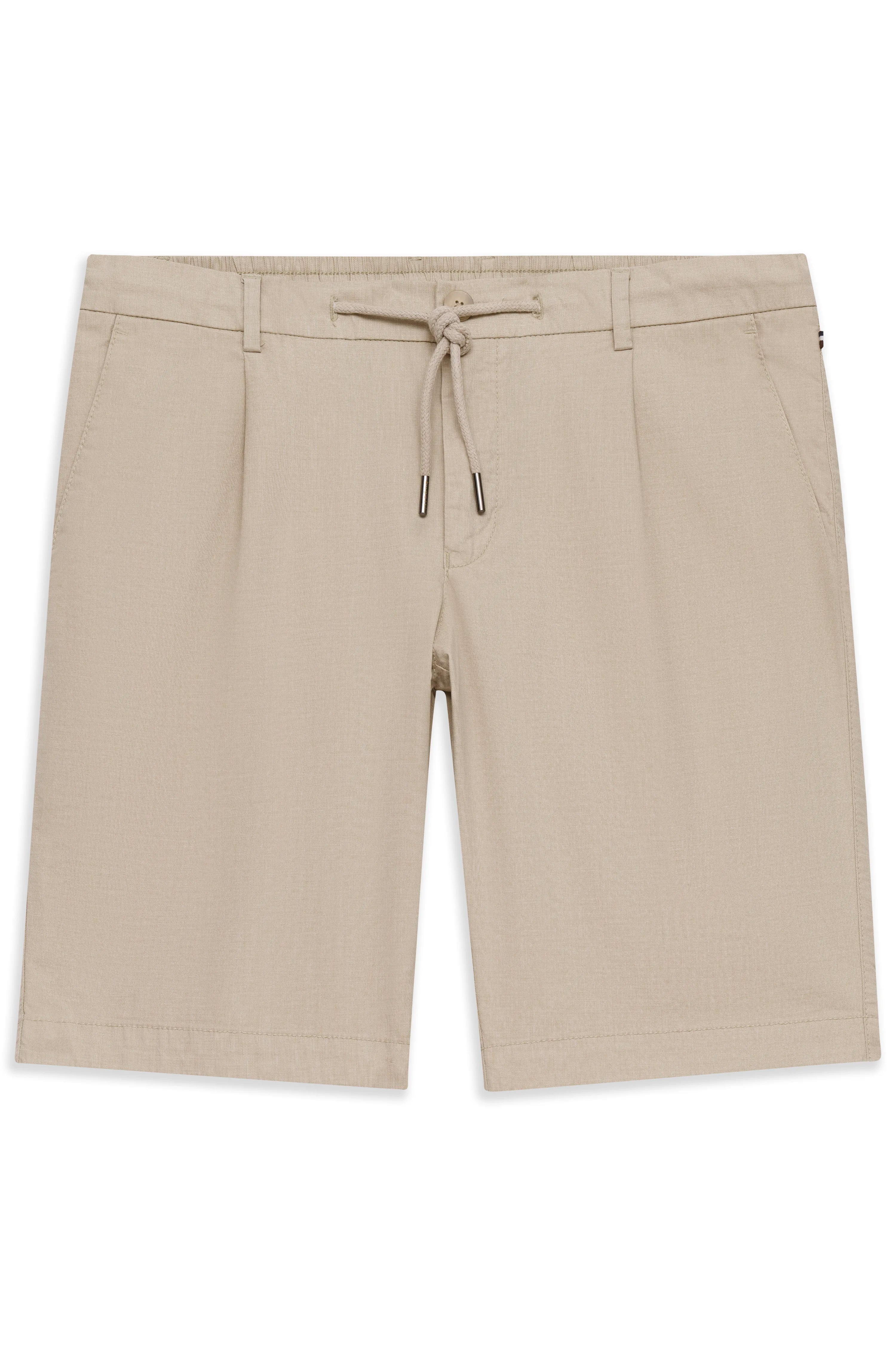 Beige bugatti Shorts mit Kordelzug, legeres Büstenbild. Ideal für entspannte, stilvolle Outfits.
