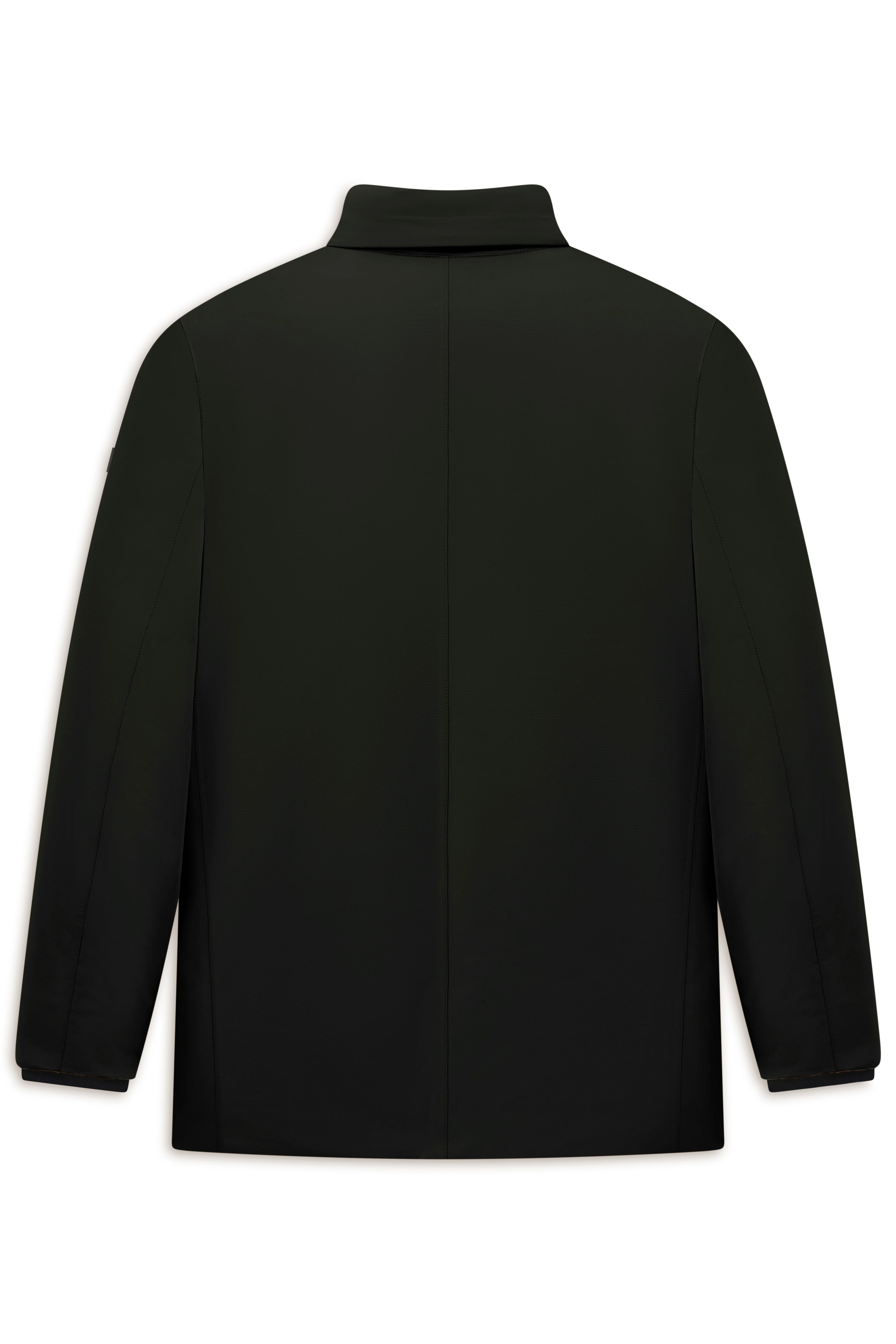 Schwarze bugatti Jacke, legeres Büstenbild, zeitloses Design.