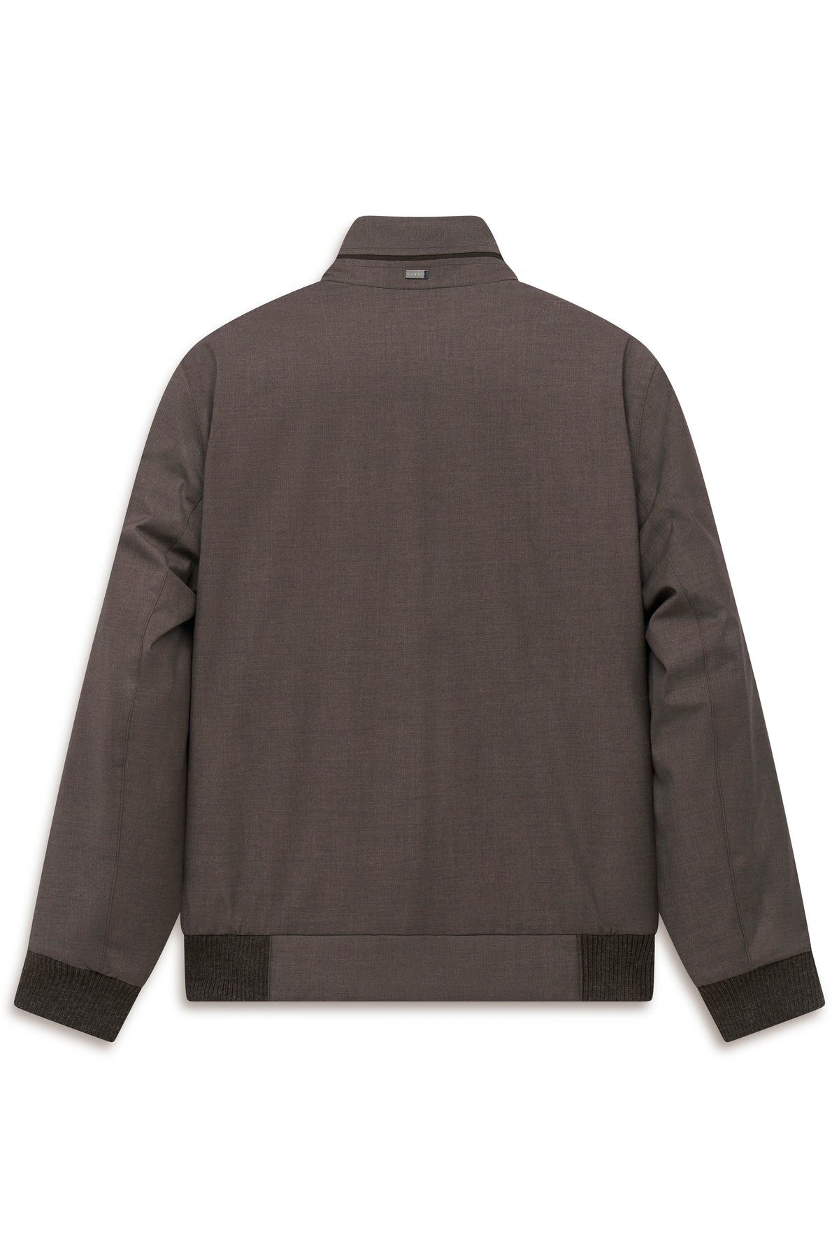 Braune bugatti Jacke, Rückansicht, ohne Muster, Büstenbild.