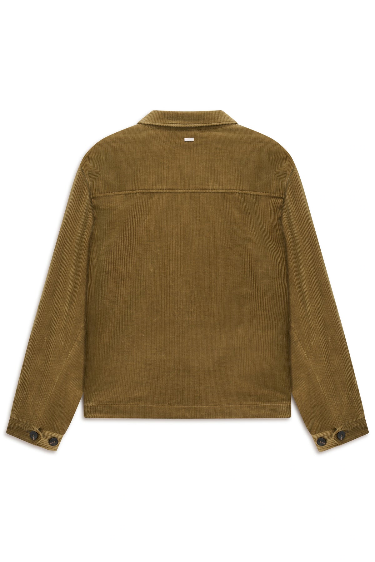 Braune Cordjacke von bugatti, Rückansicht, leger geschnitten, Rückseiteansicht ohne Model.