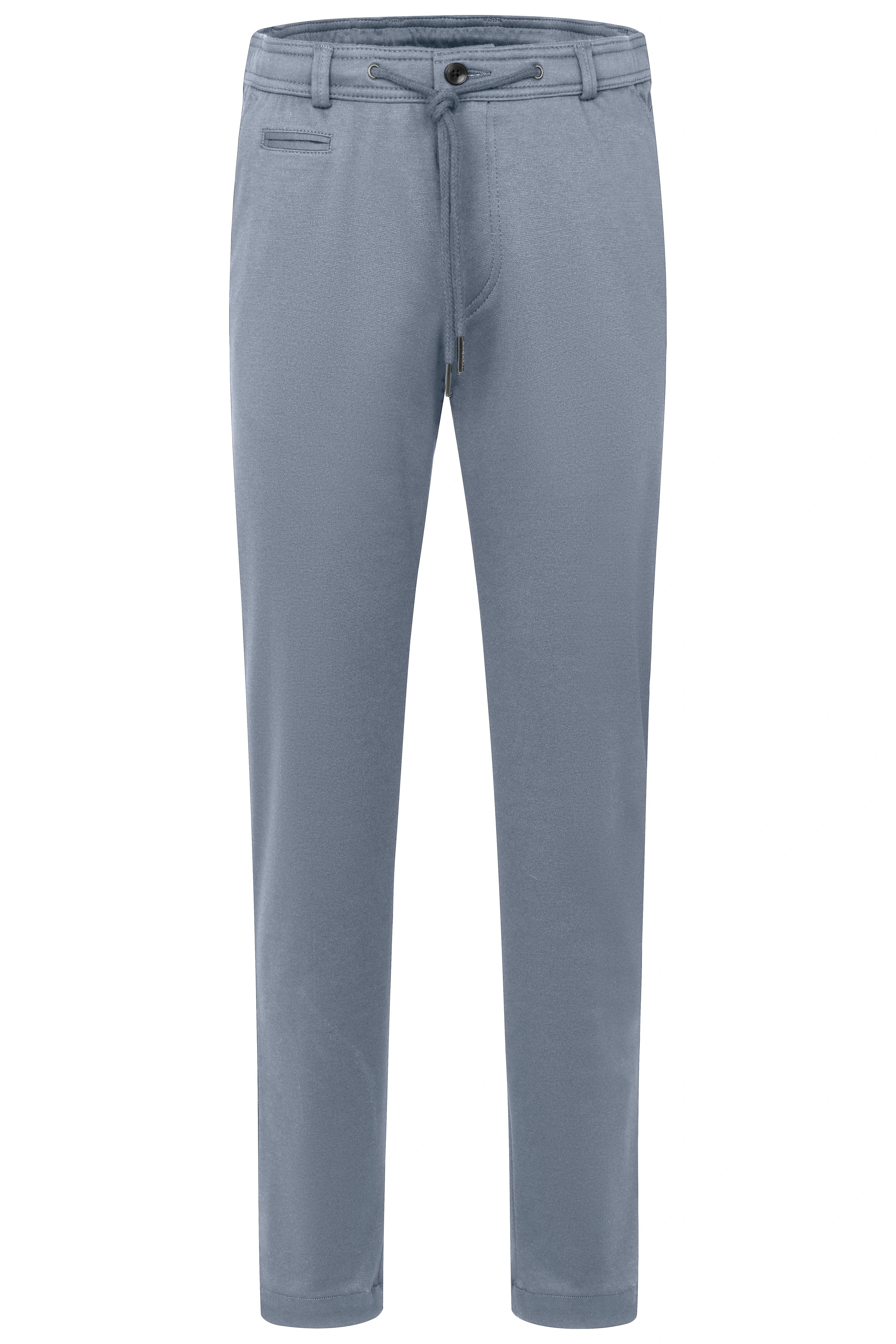 bugatti lichtblauwe broek, casual look, trekkoord, elegante stijl, hoogwaardige materialen.