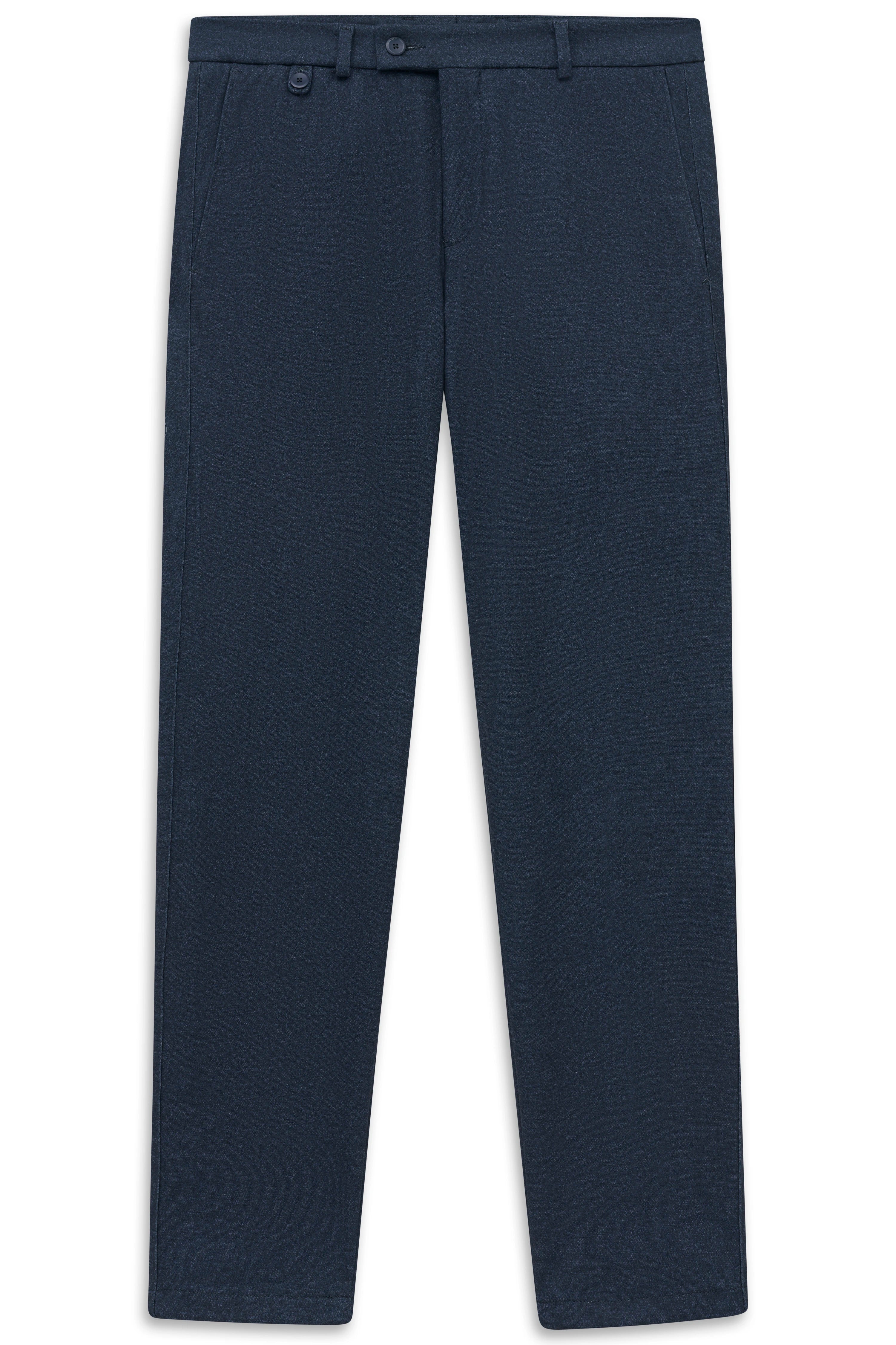 Dunkelblaue bugatti Herrenhose, legeres Büstenbild, zeitlos elegant.