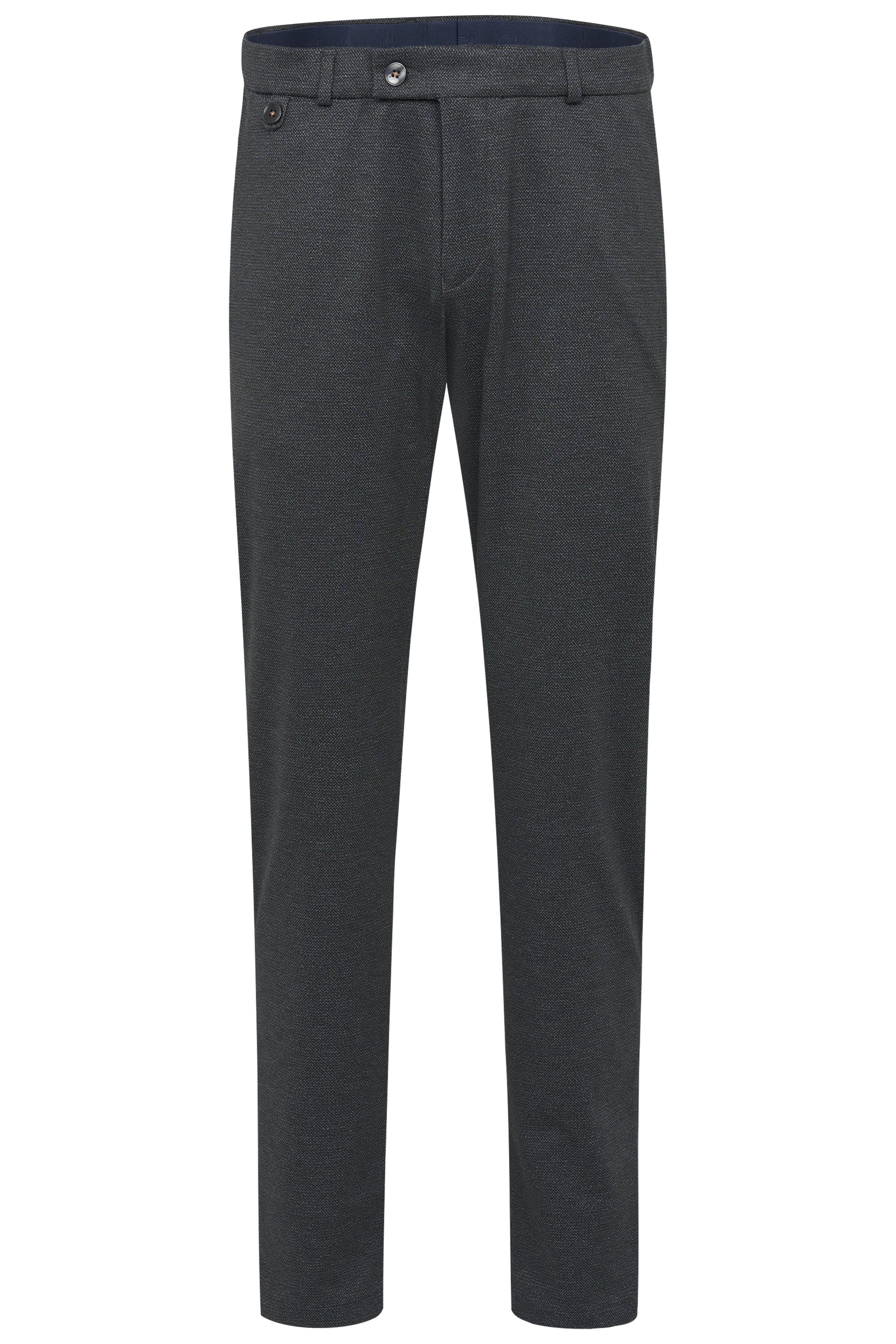 Graue bugatti Herrenhose, klassisches Design, Bügelbild, ideal für elegante Outfits.
