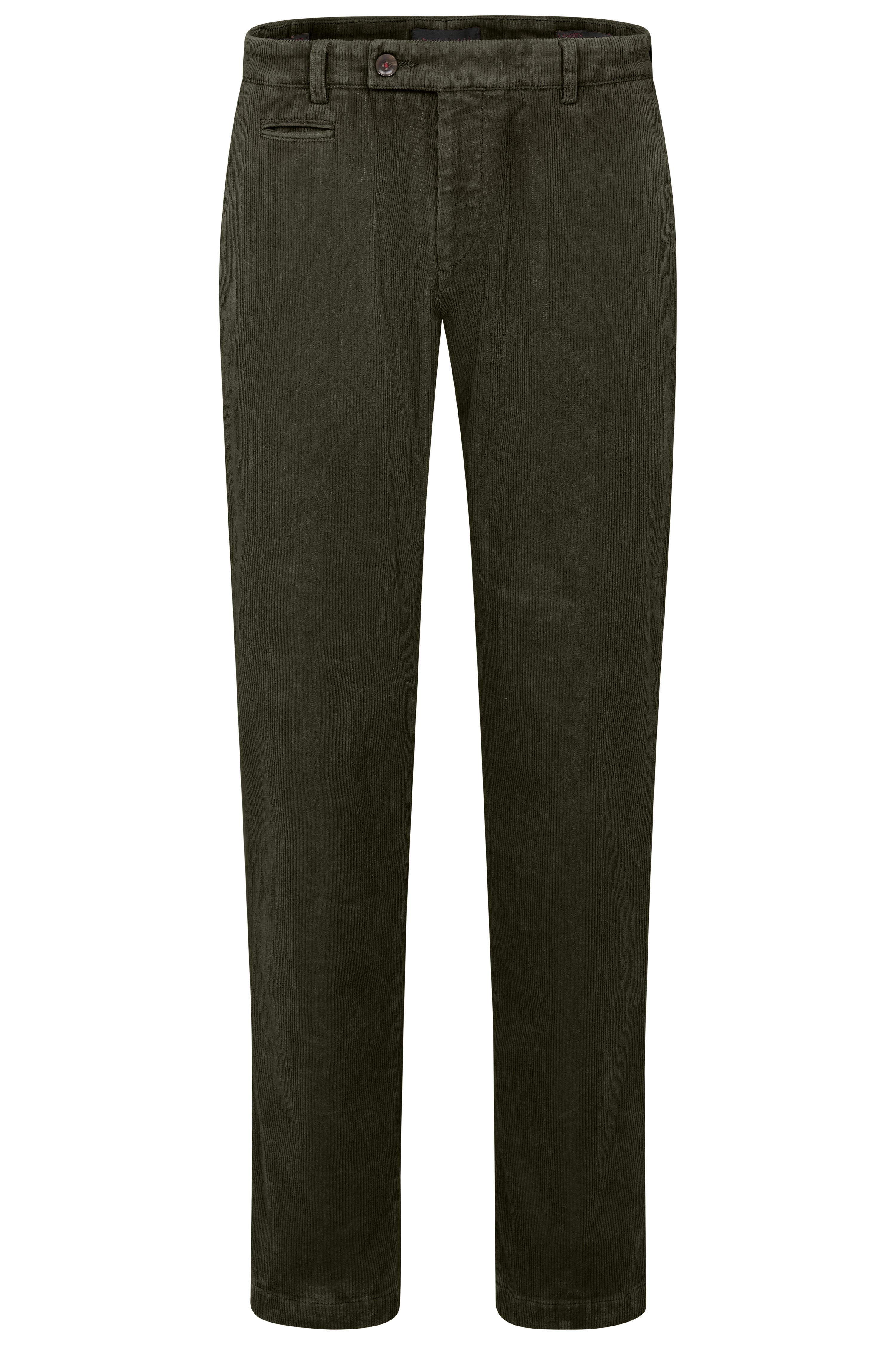 Grüne Cordhose von bugatti in klassischem Design, Büstenbild.