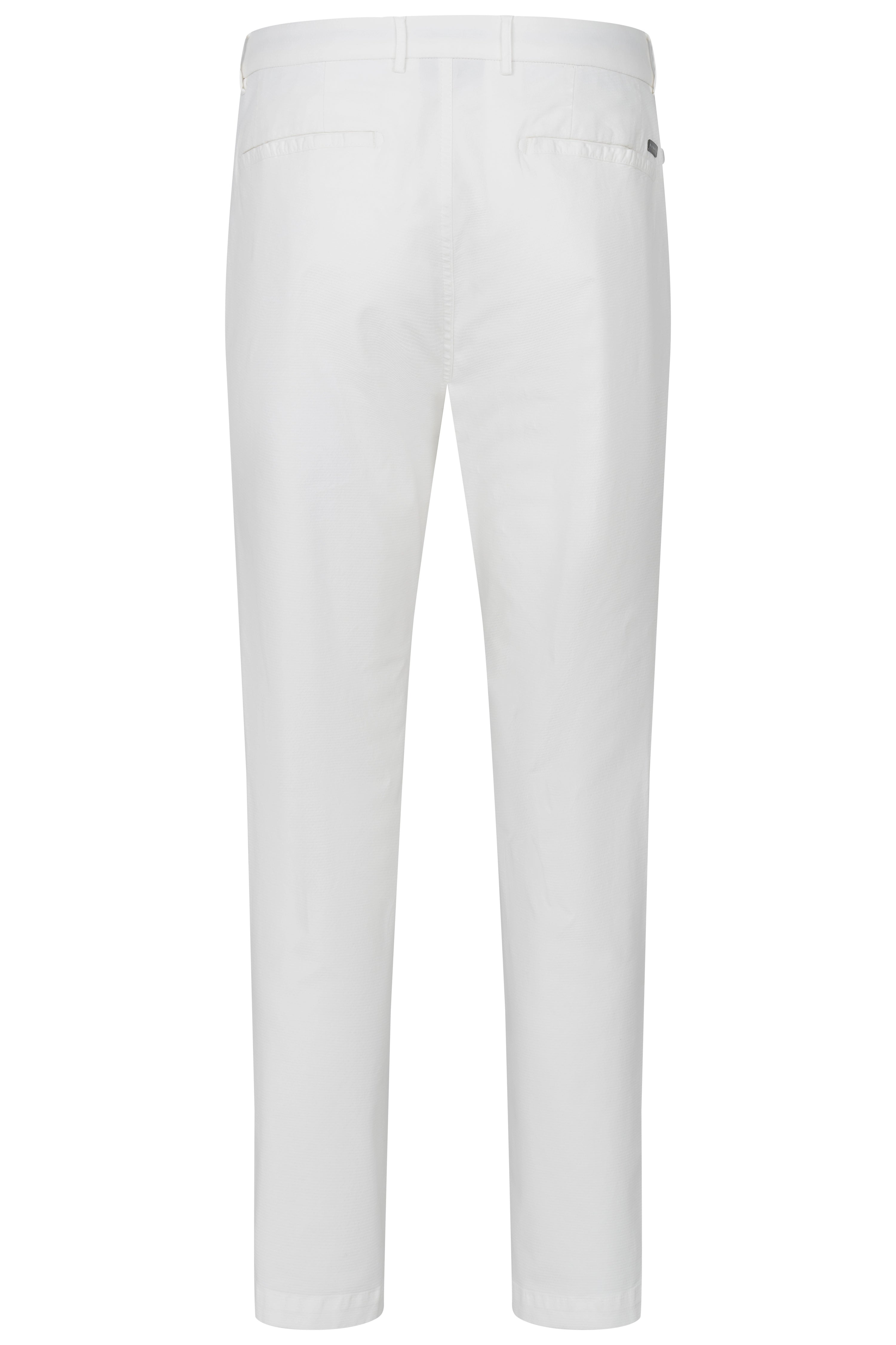 Witte bugatti broek, casual busteportret, tijdloos ontwerp, hoogwaardige materialen.