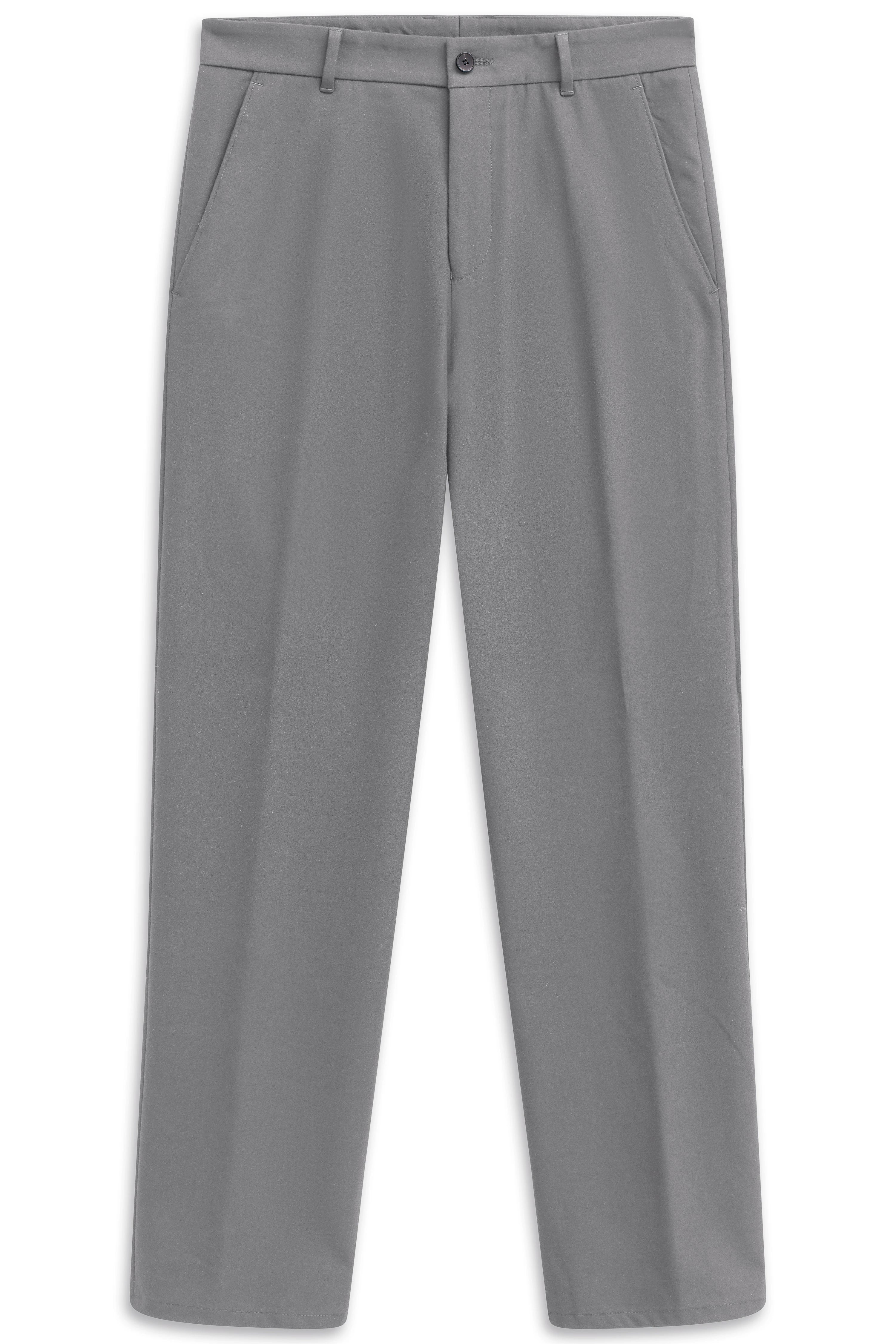 Graue bugatti Hose, gerade geschnitten, eleganter Stil, Produktbild ohne Model.