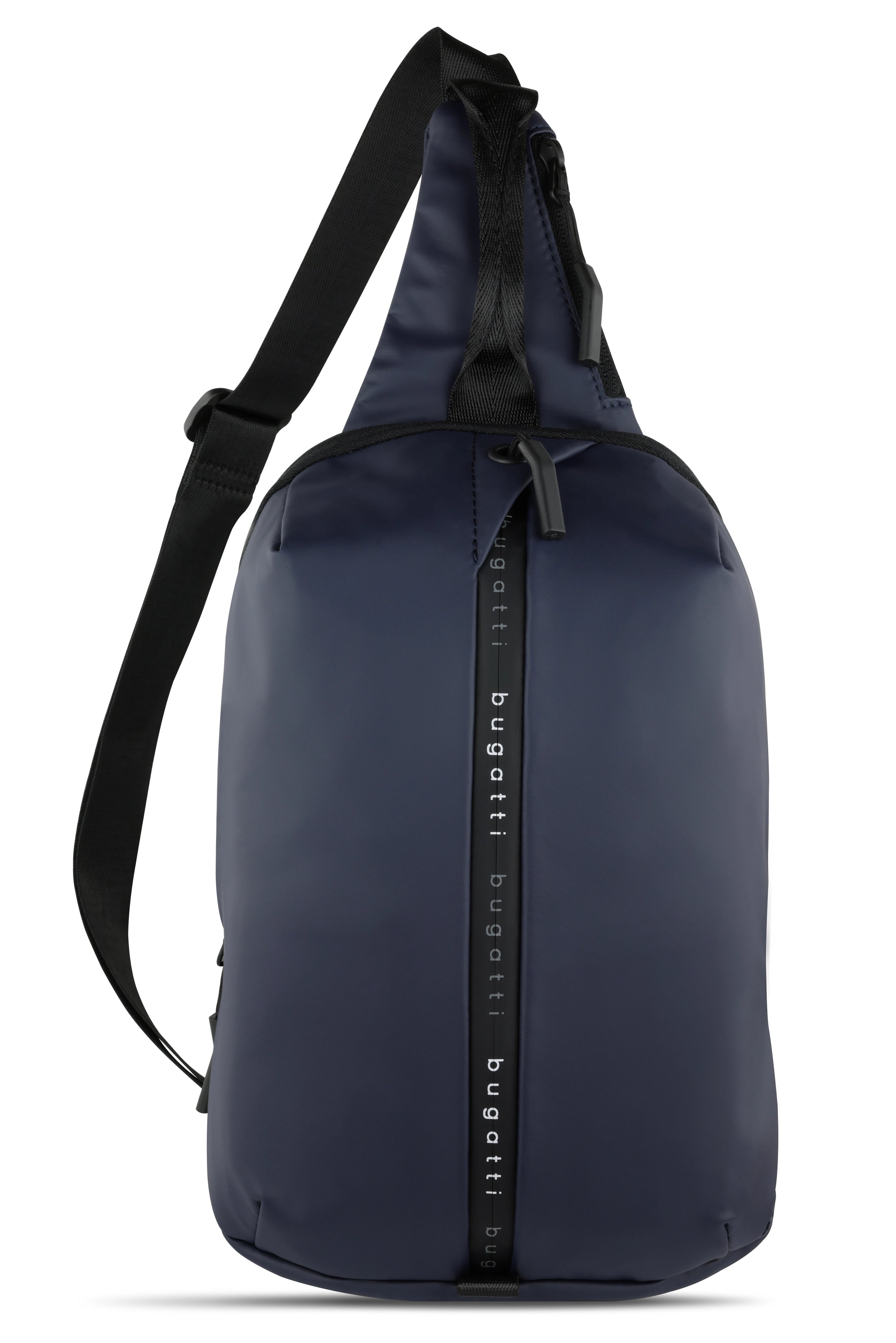 Blau bugatti Brusttasche mit schwarzem Riemen, elegant und praktisch für den Alltag.