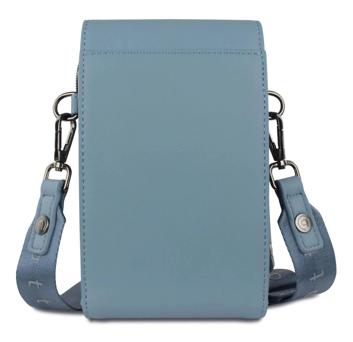 Blaue bugatti Umhängetasche mit abnehmbarem Gurt, elegantes Design, hochwertiges Material.