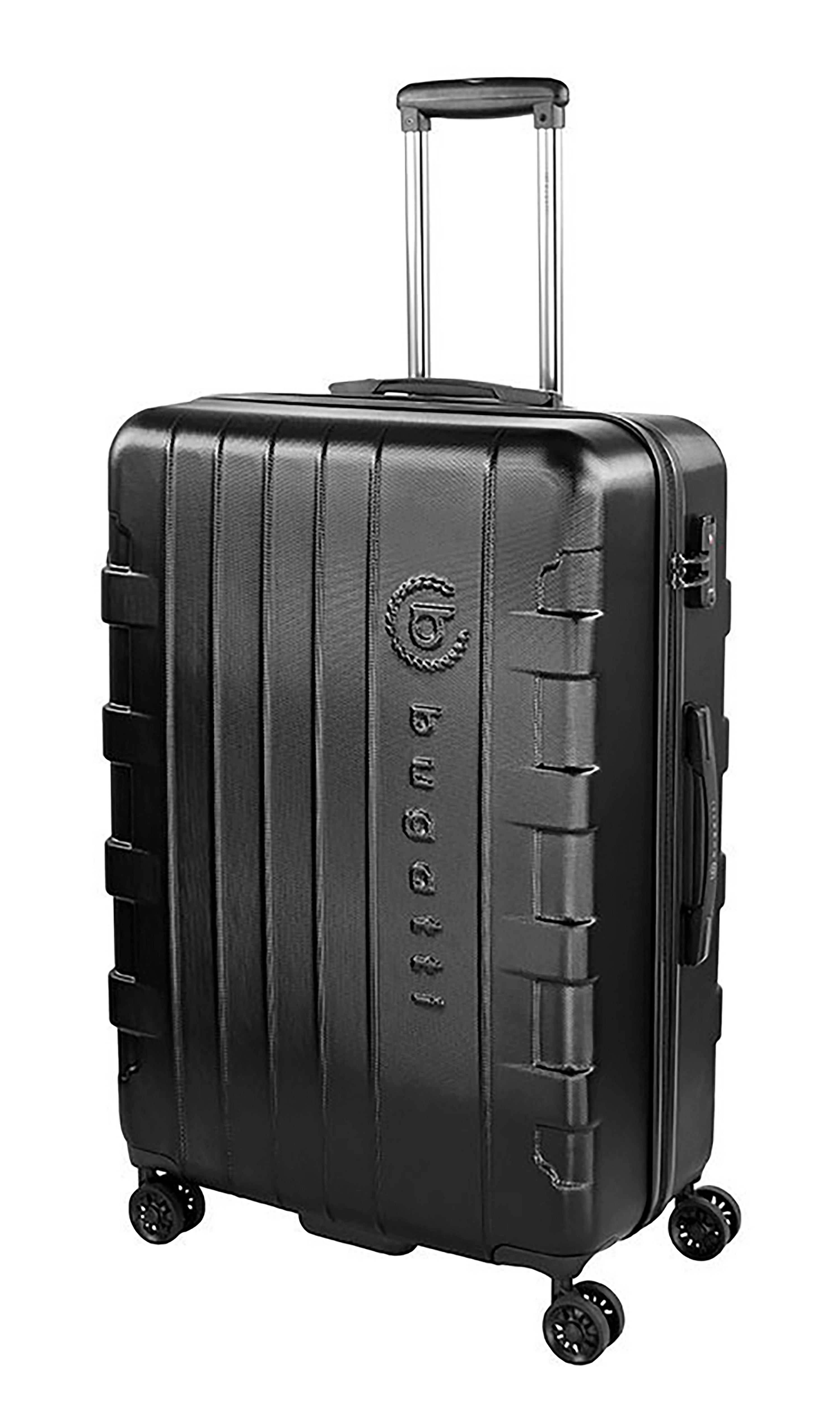 Schwarzer bugatti Koffer mit robustem Design, ideal für stilvolles Reisen.