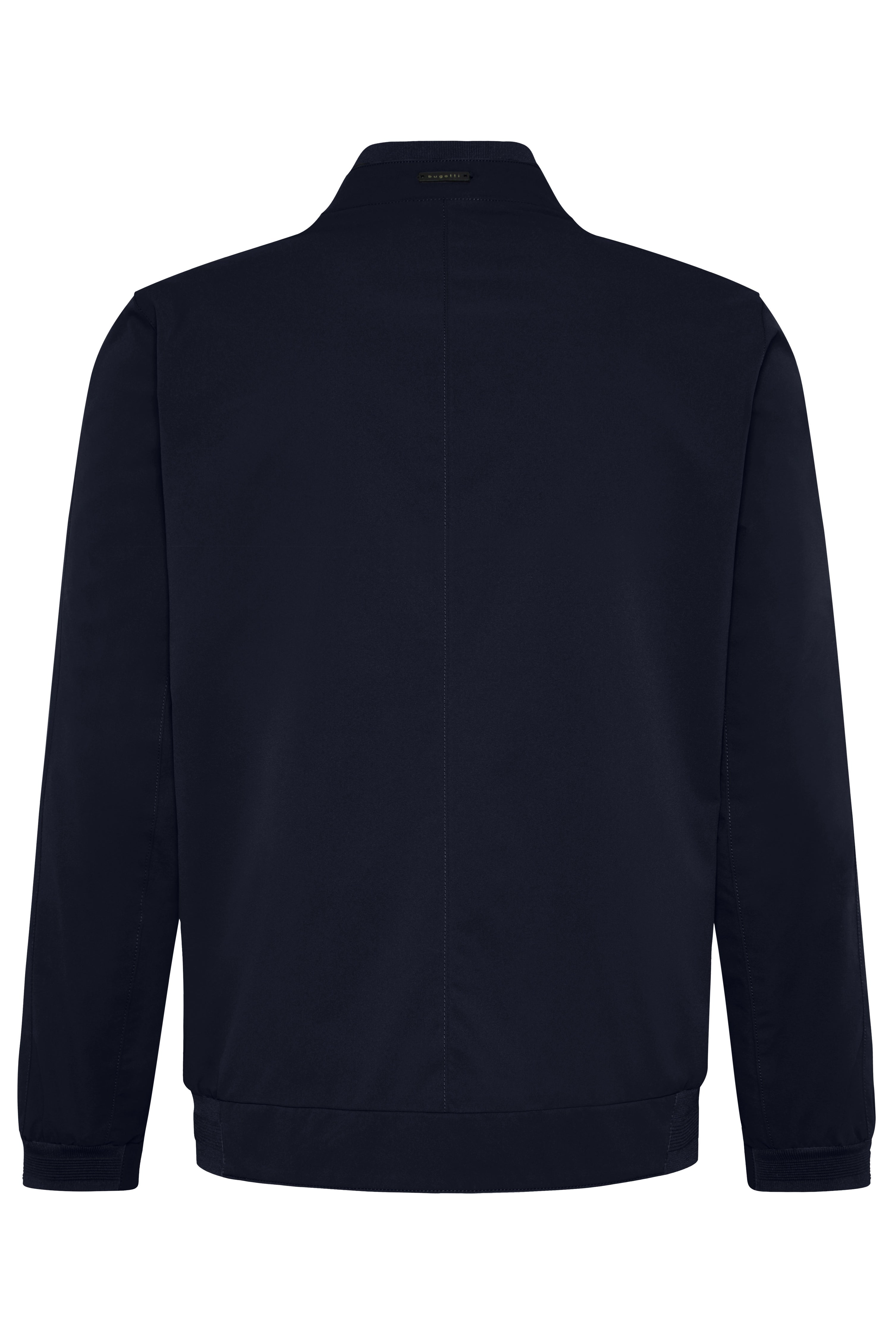 Navy blaue bugatti Jacke, Büstenbild, schlichtes Design, hohe Qualität.