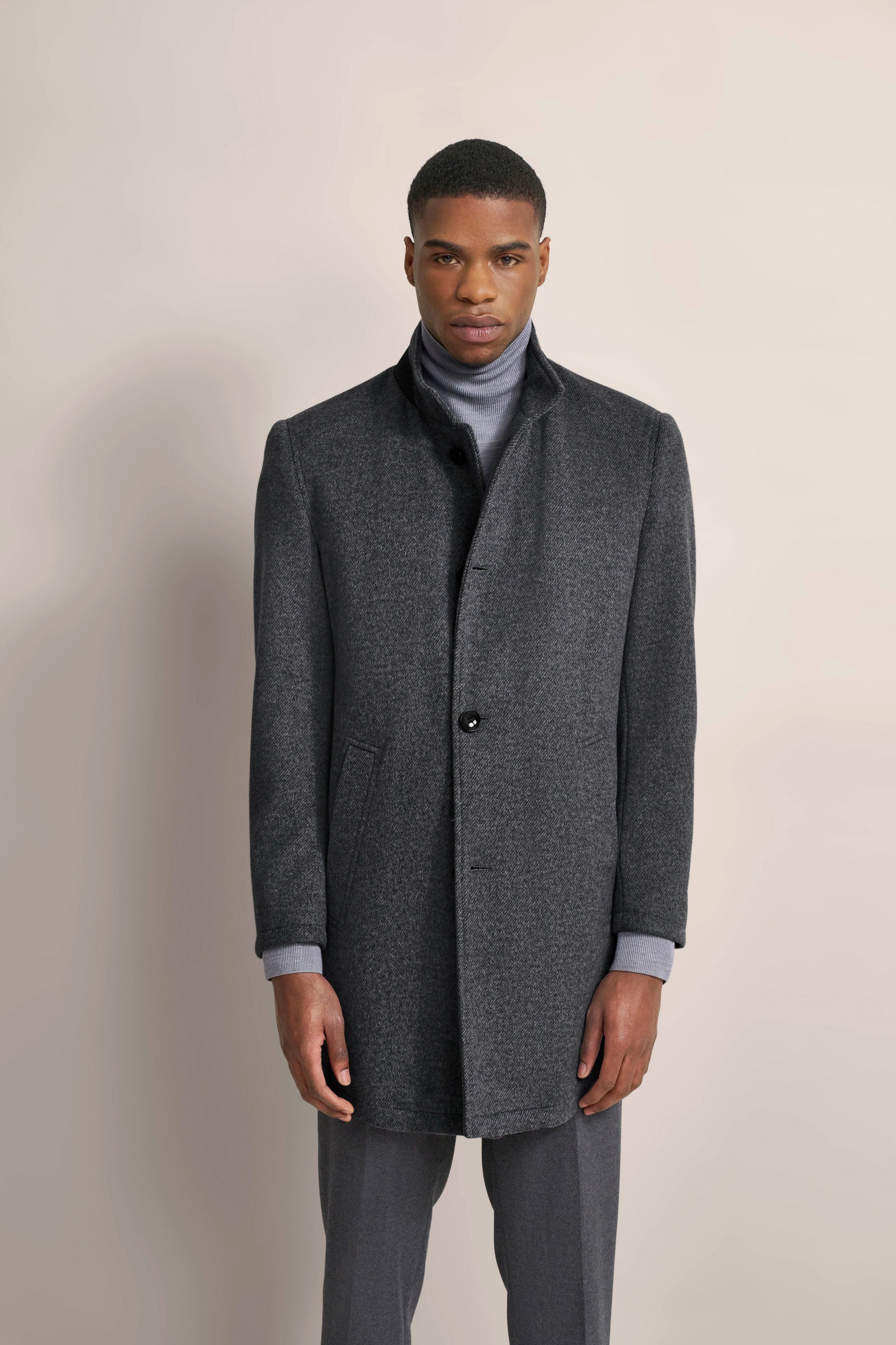 Coat with stretch function in dark grey | Bugatti