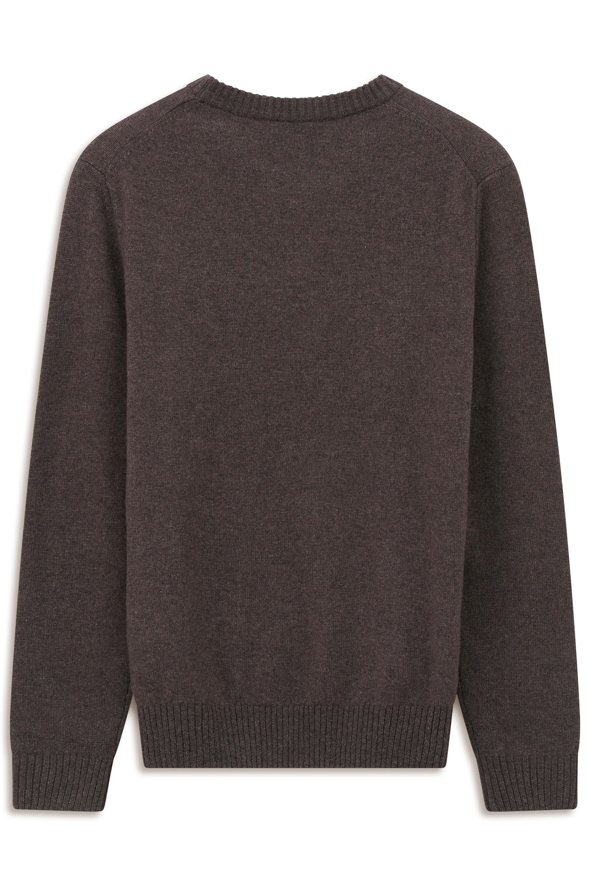 Knitted sweater in a mouliné effect in brown