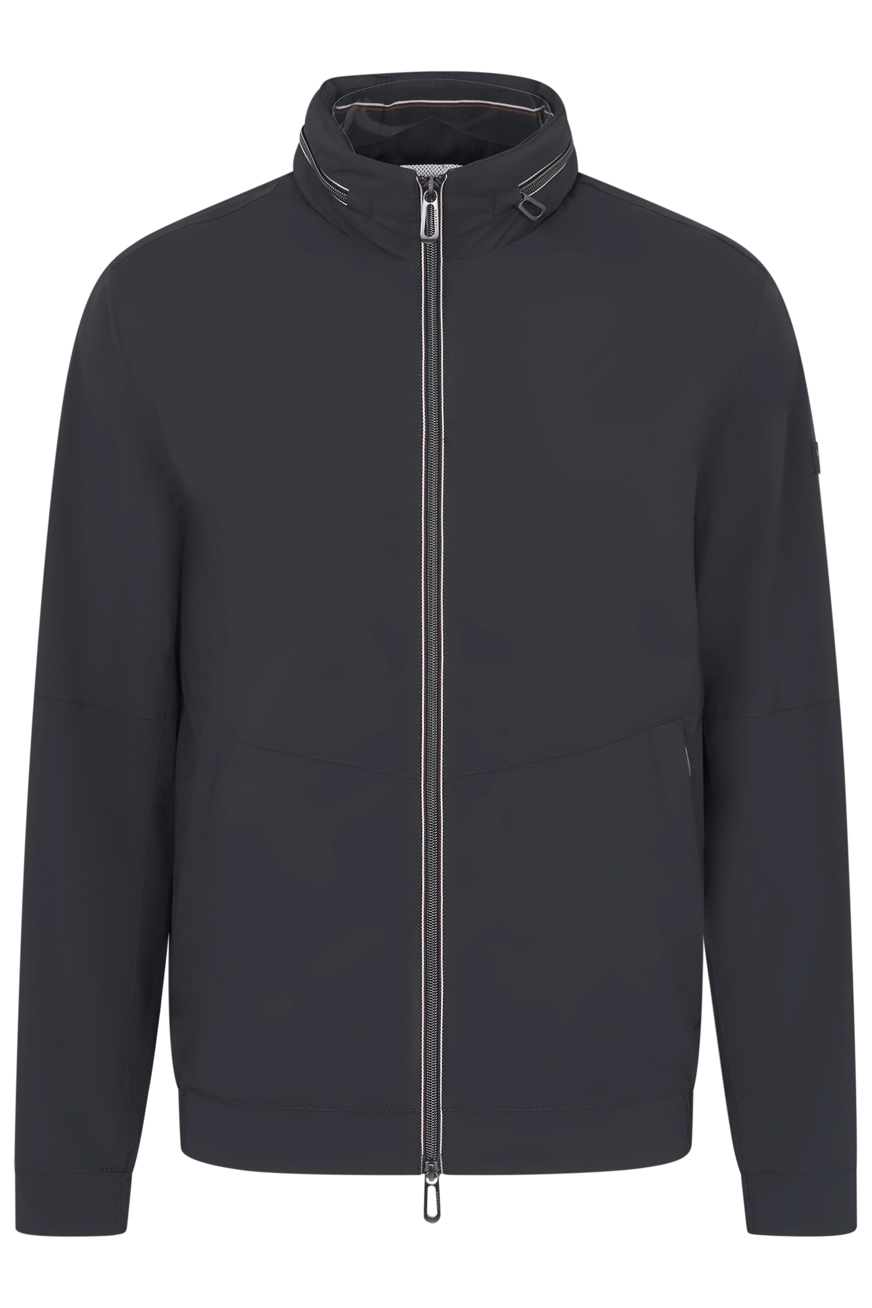 Schwarze bugatti Jacke mit Reißverschluss
