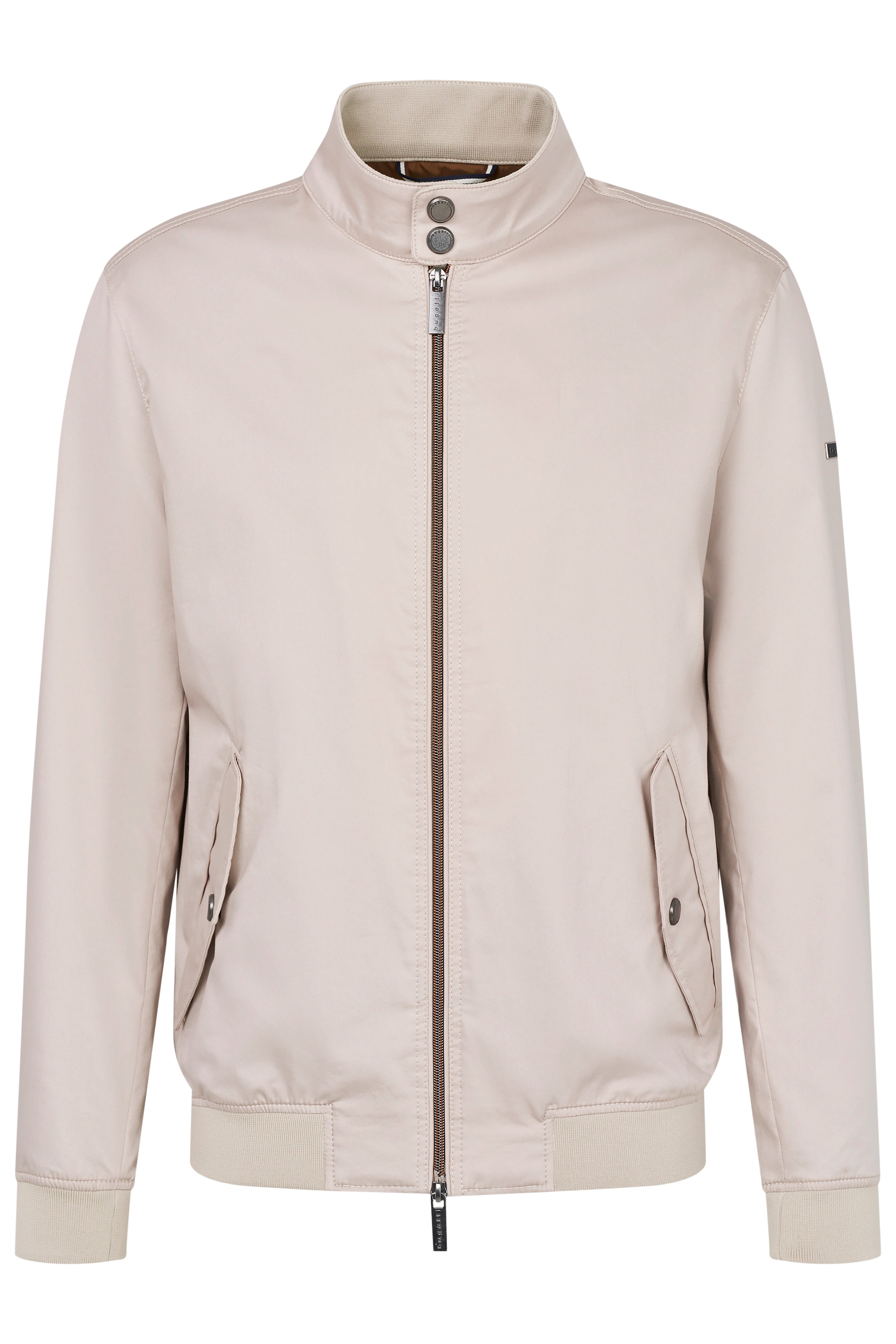bugatti beige Jacke, Reißverschluss, Stehkragen, Büstenbild, elegant, zeitloses Design