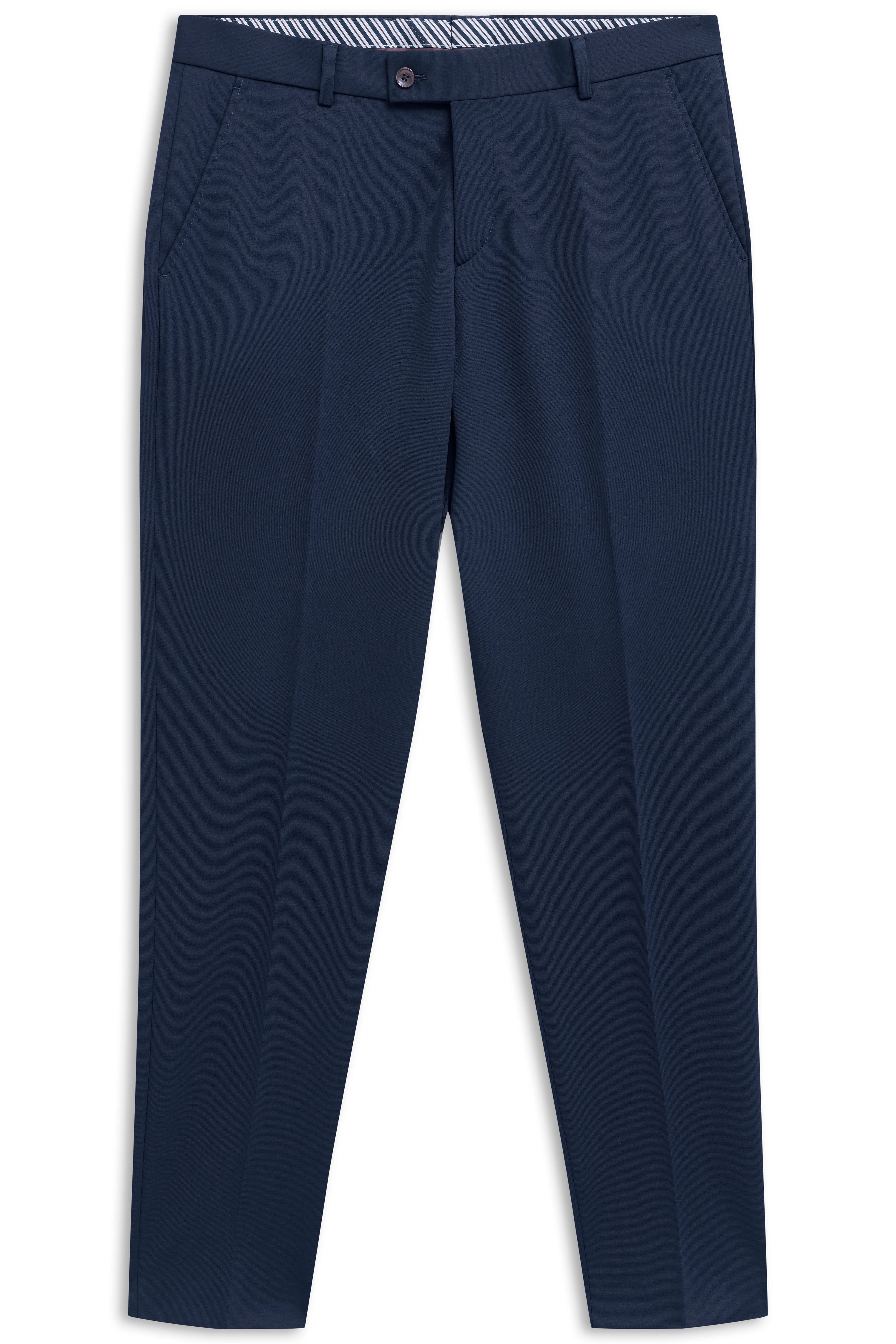 Elegant bugatti men's trousers in dark blue, casual look.