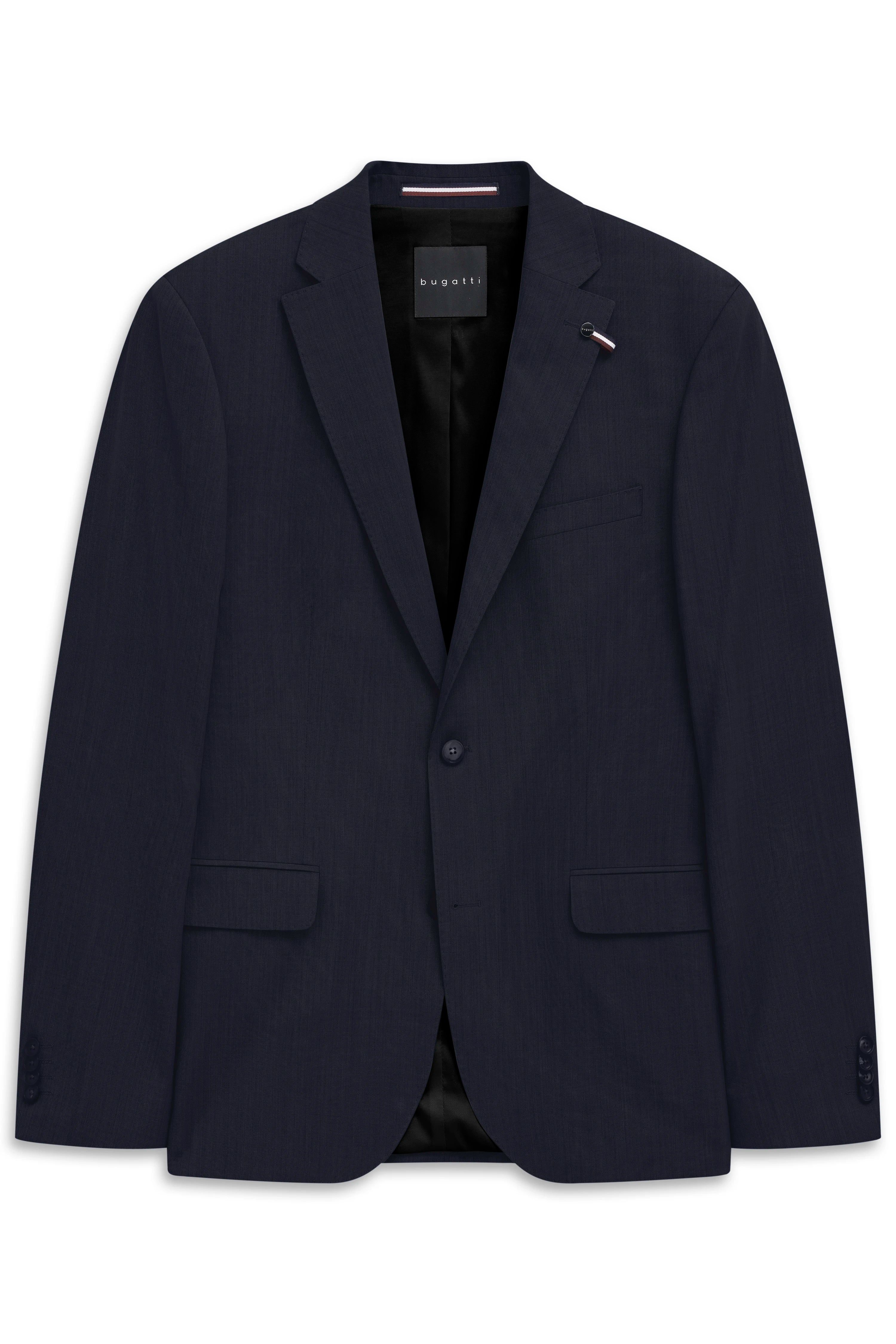 Dark blue bugatti blazer, classic design, bust view.