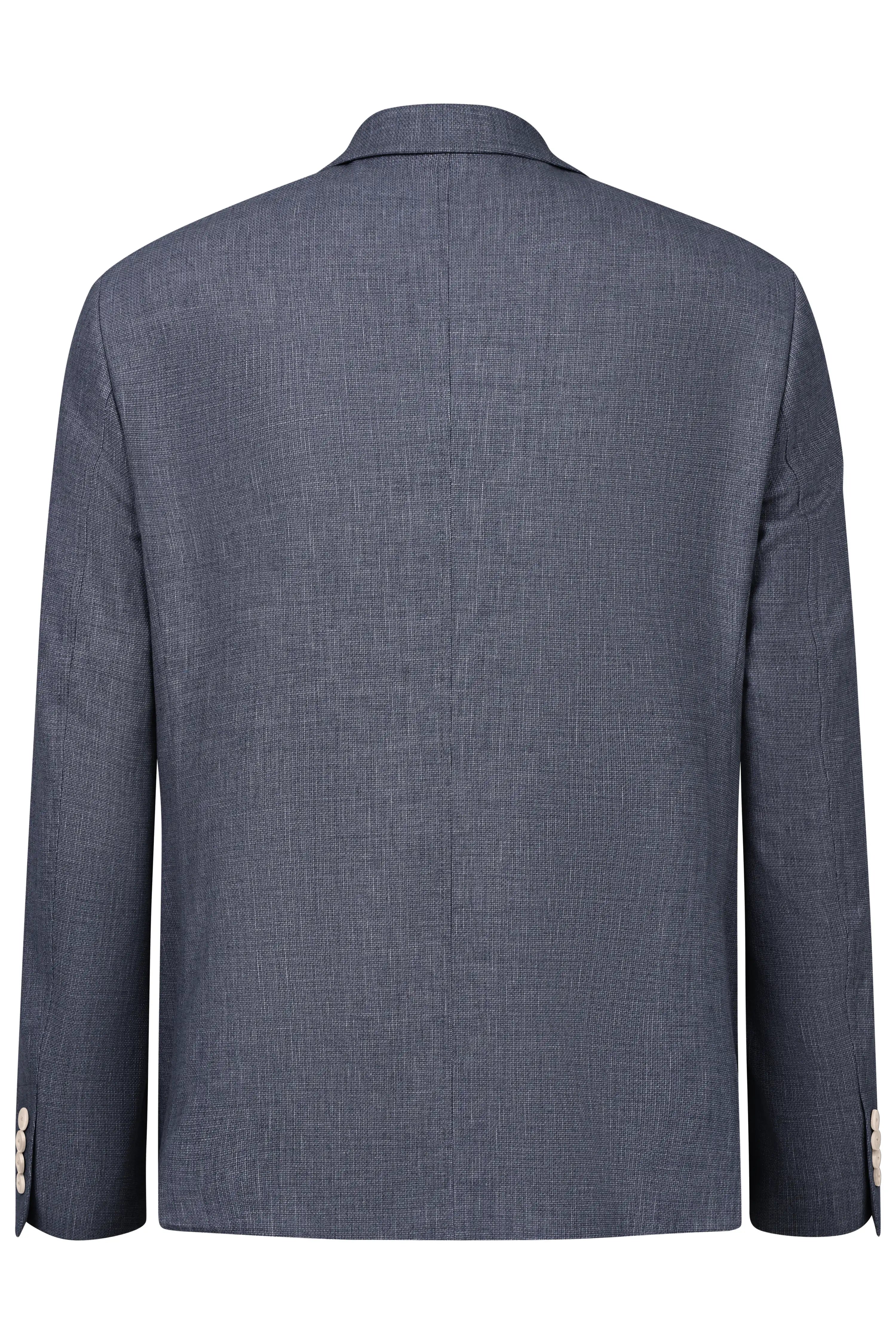 Gray bugatti suit in casual bust image, premium material, timeless style.