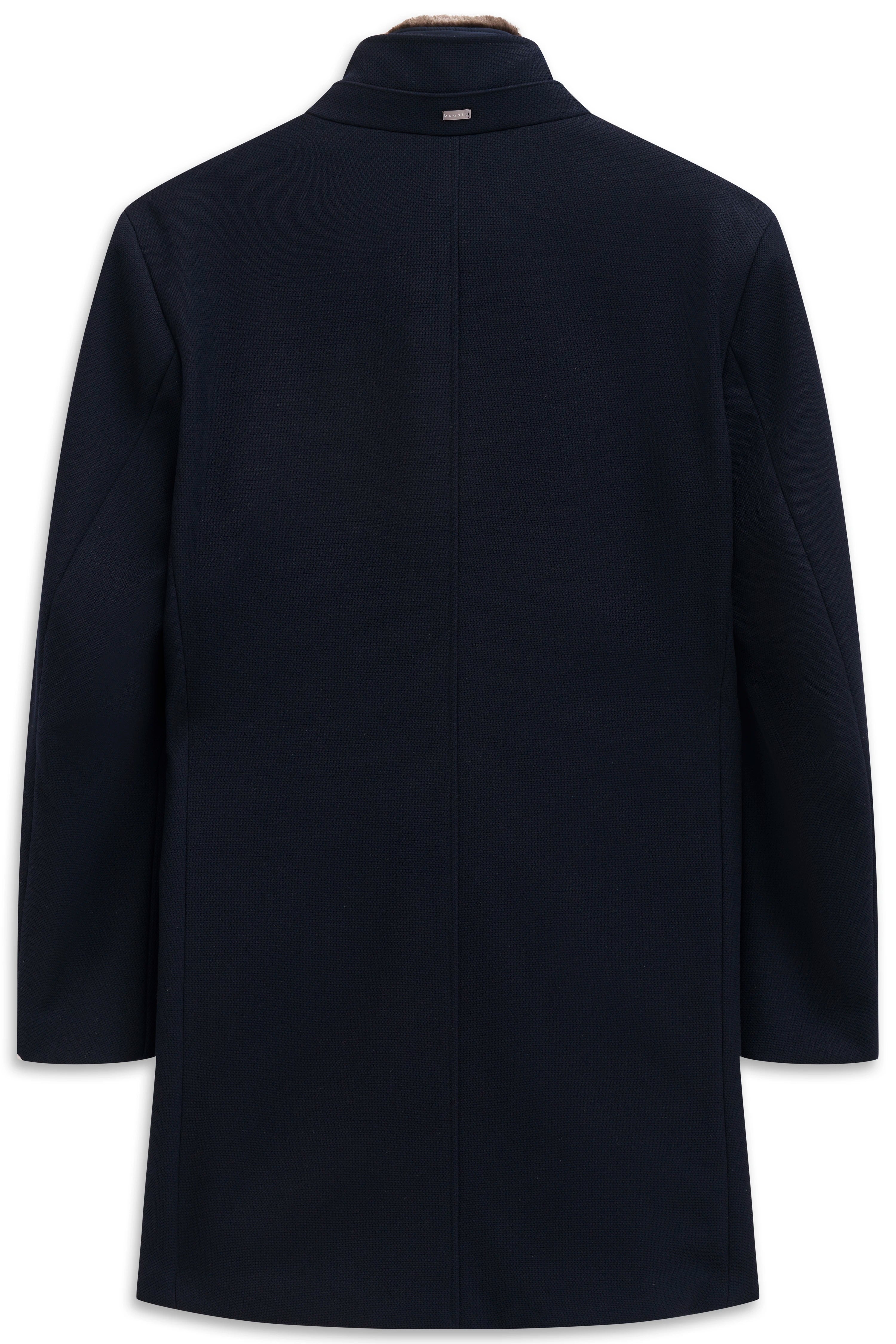 Coat with faux fur collar and stretch with removable vest in navy Coat with faux fur collar and stretch with removable vest in navy