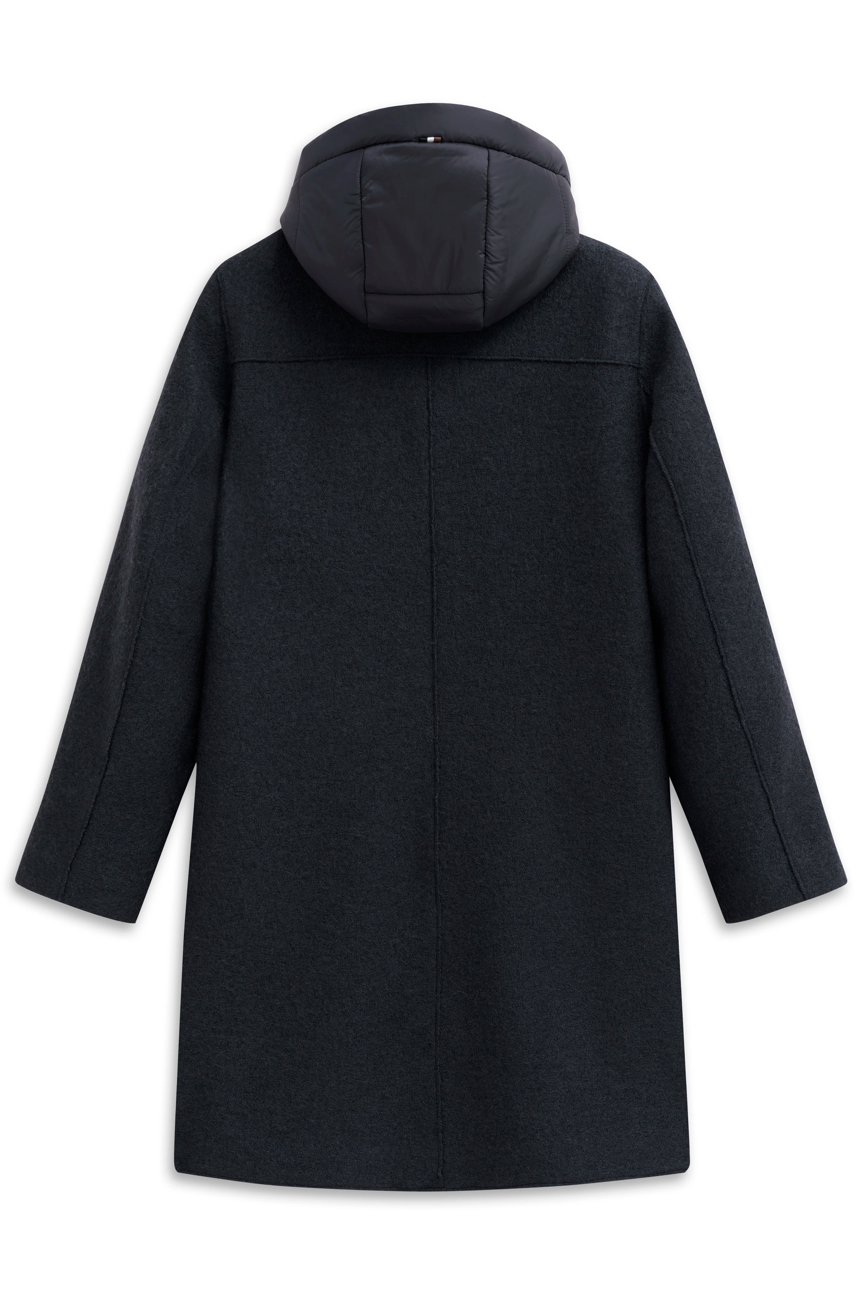 Wool coat with hood & removable vest in navy | Bugatti Wool coat with hood & removable vest in navy | Bugatti