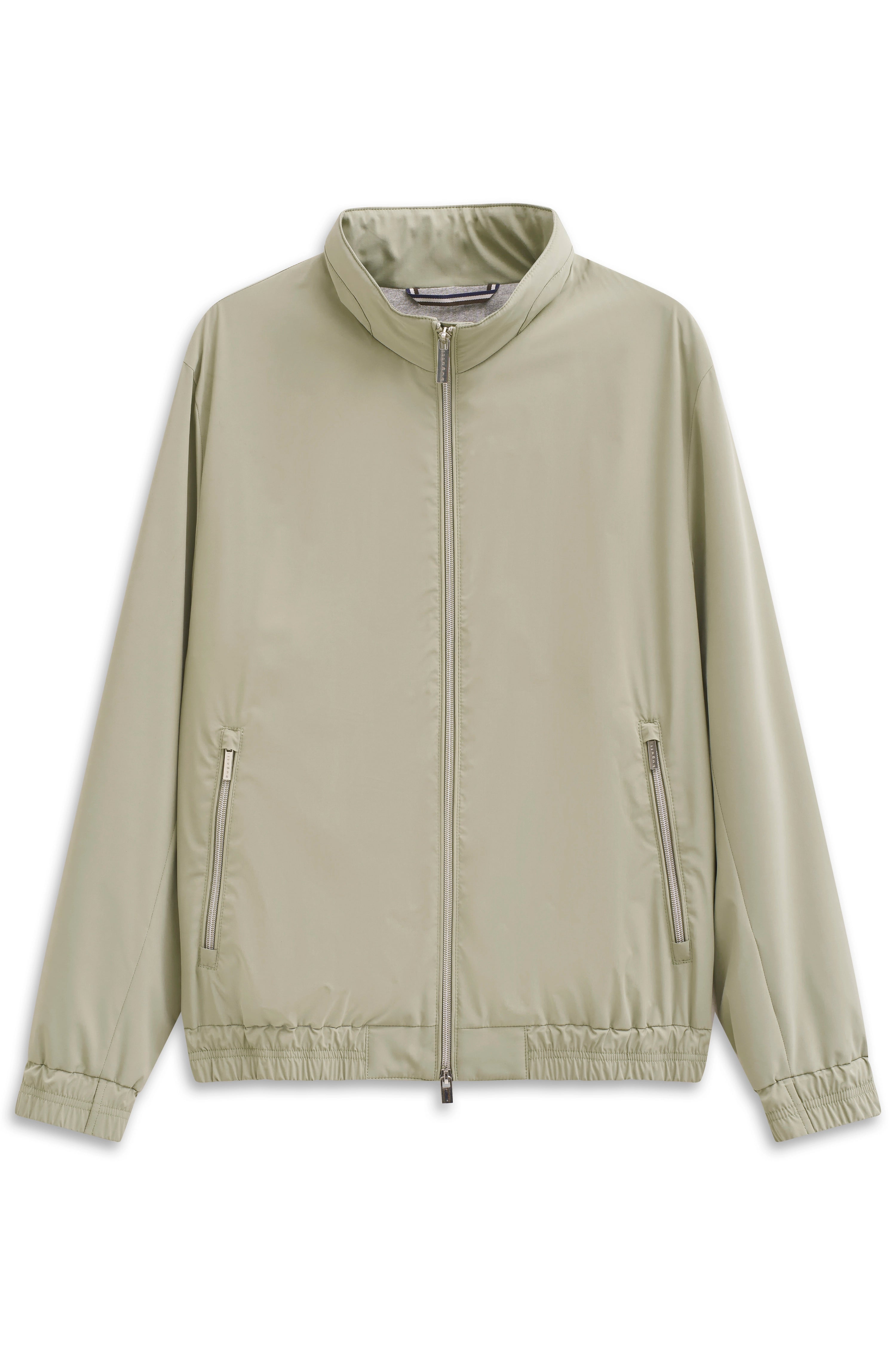 Beige bugatti Jacke mit Reißverschluss, legeres Büstenbild.
