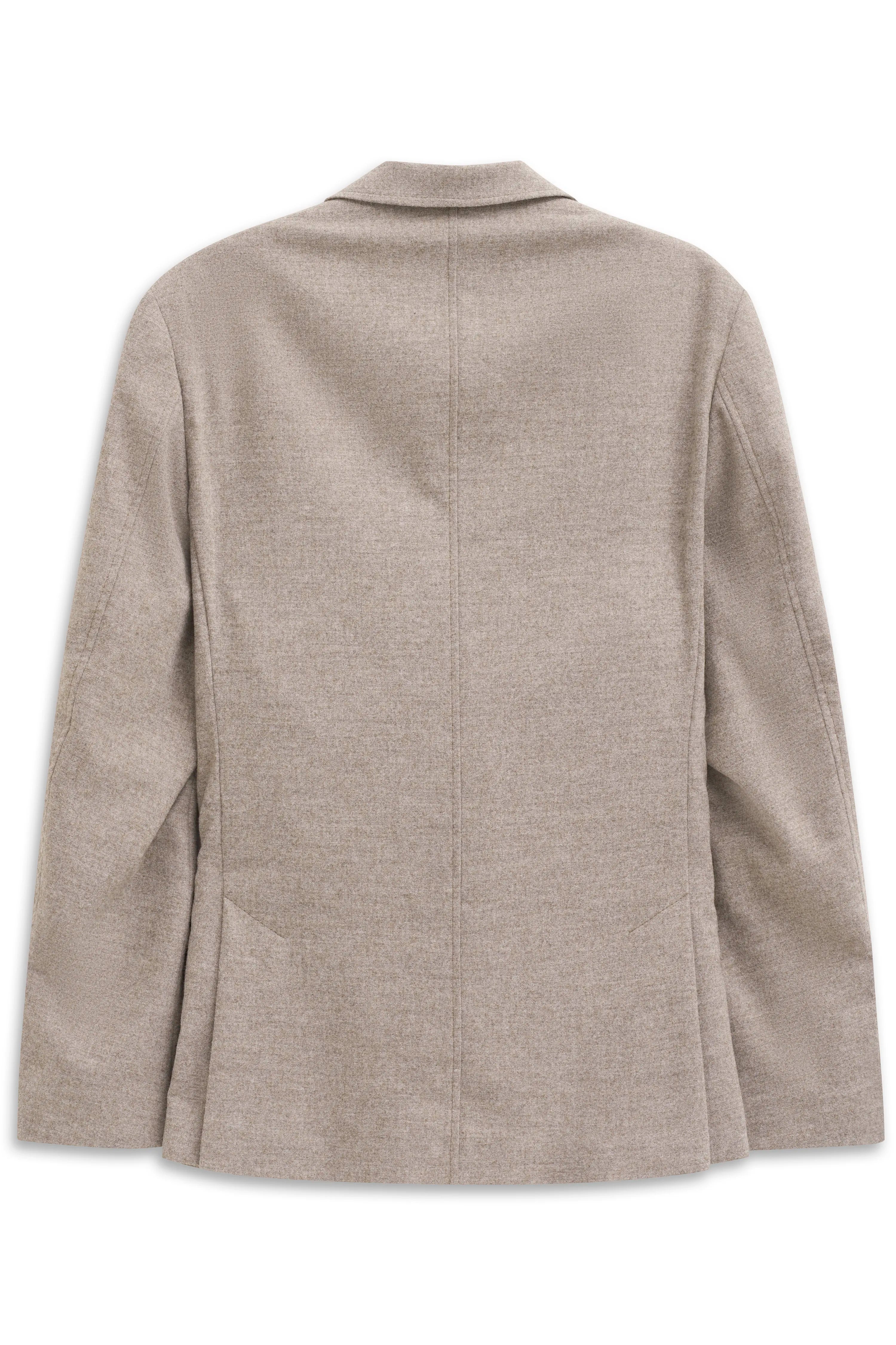 Beige bugatti blazer, achteraanzicht, elegant en tijdloos met een strak ontwerp.