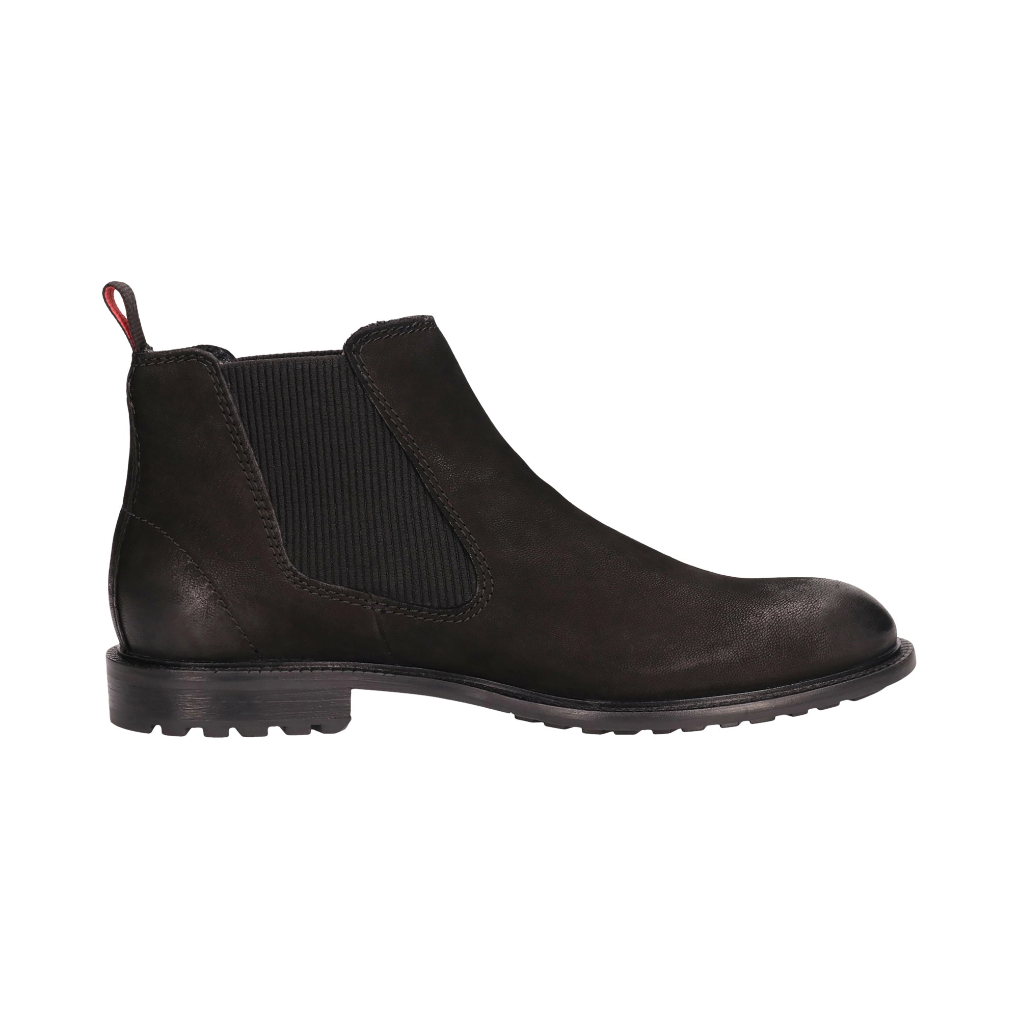 Dark bugatti Chelsea boots, side elastic inserts, casual product image, stylish and timeless.