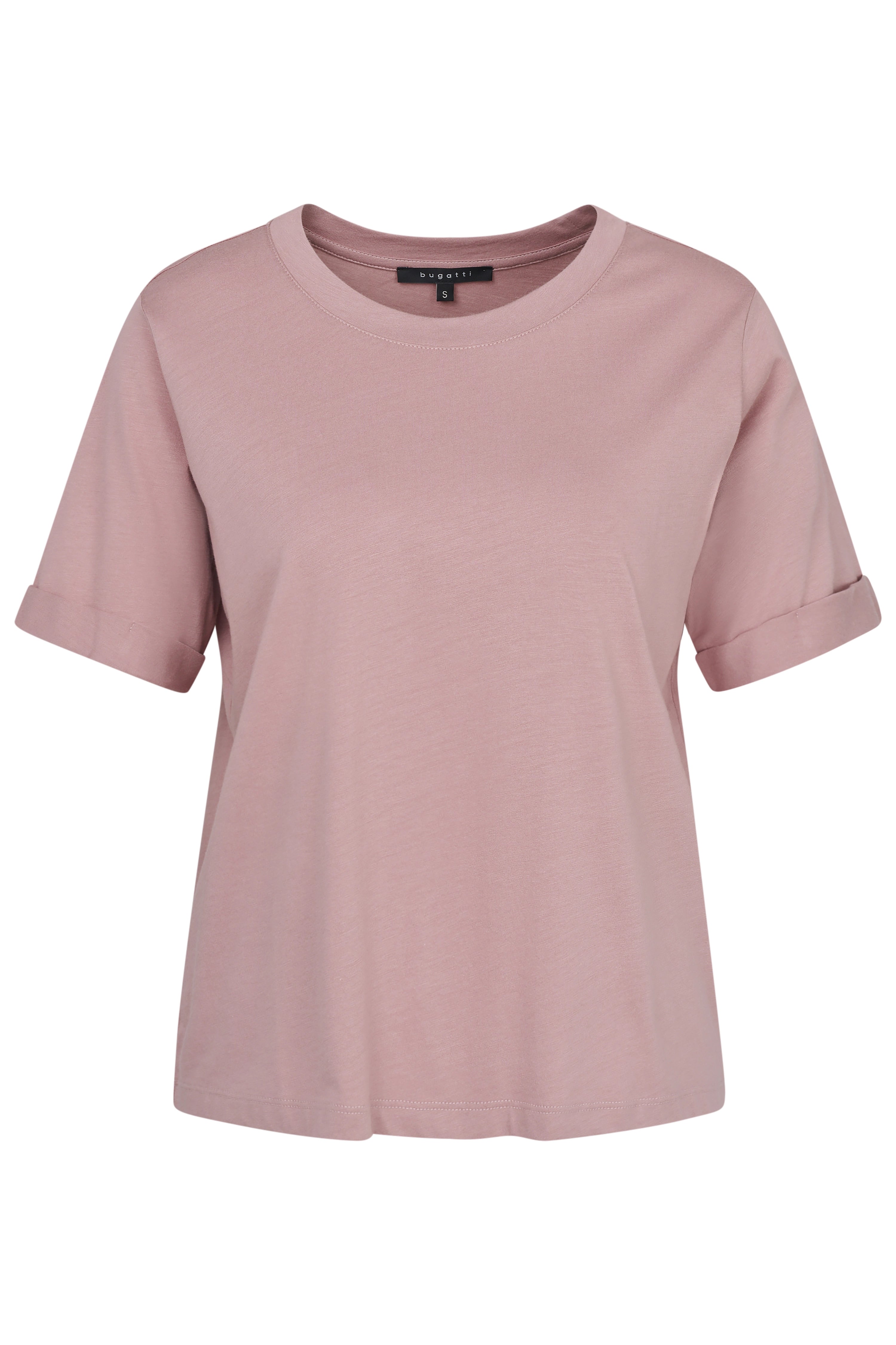 Bugatti T-shirt in roze, casual borstbeeld, korte mouwen, tijdloos design.