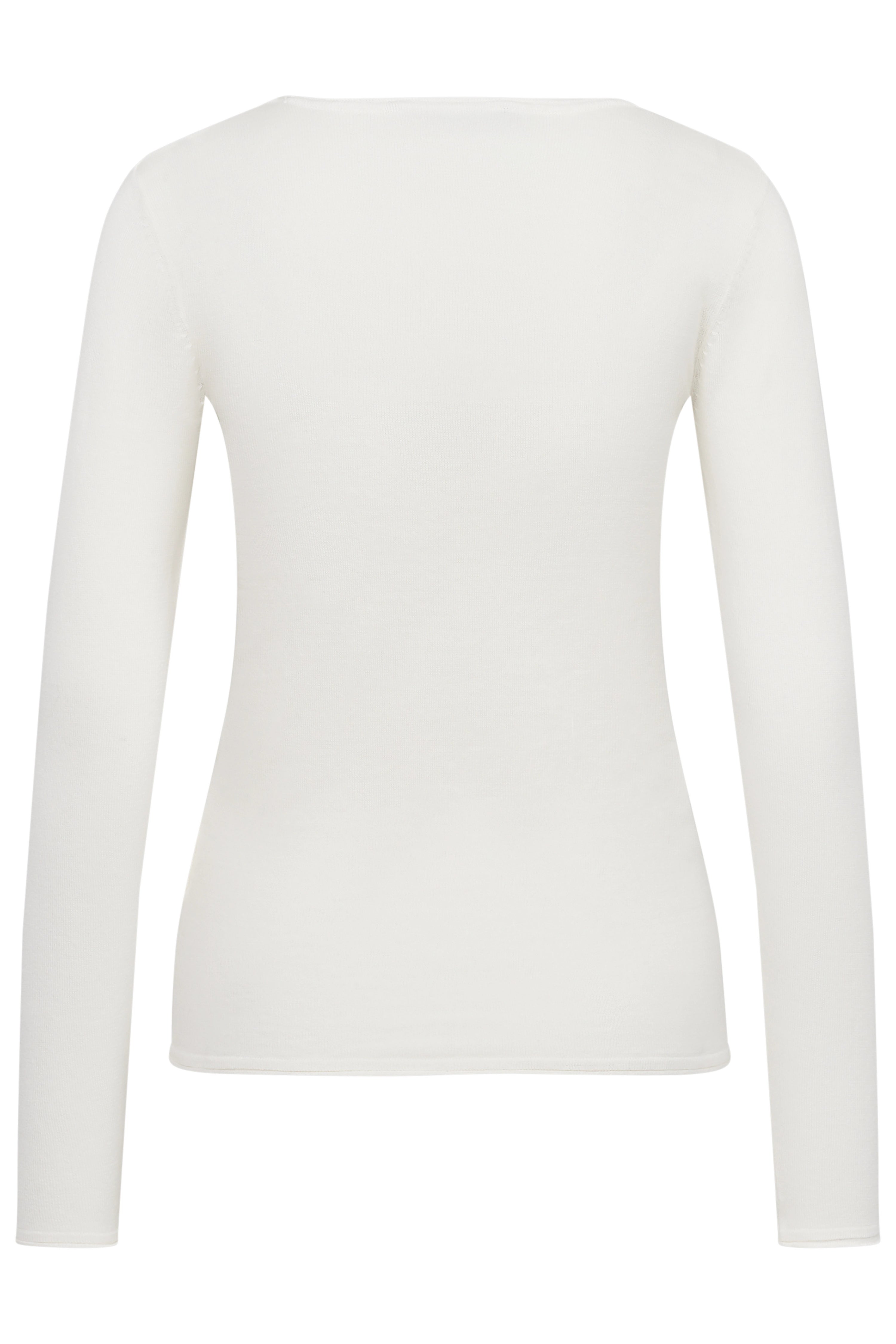Langarmshirt in Weiß, Büstenbild, schlichtes Design, bugatti Stil und Qualität.