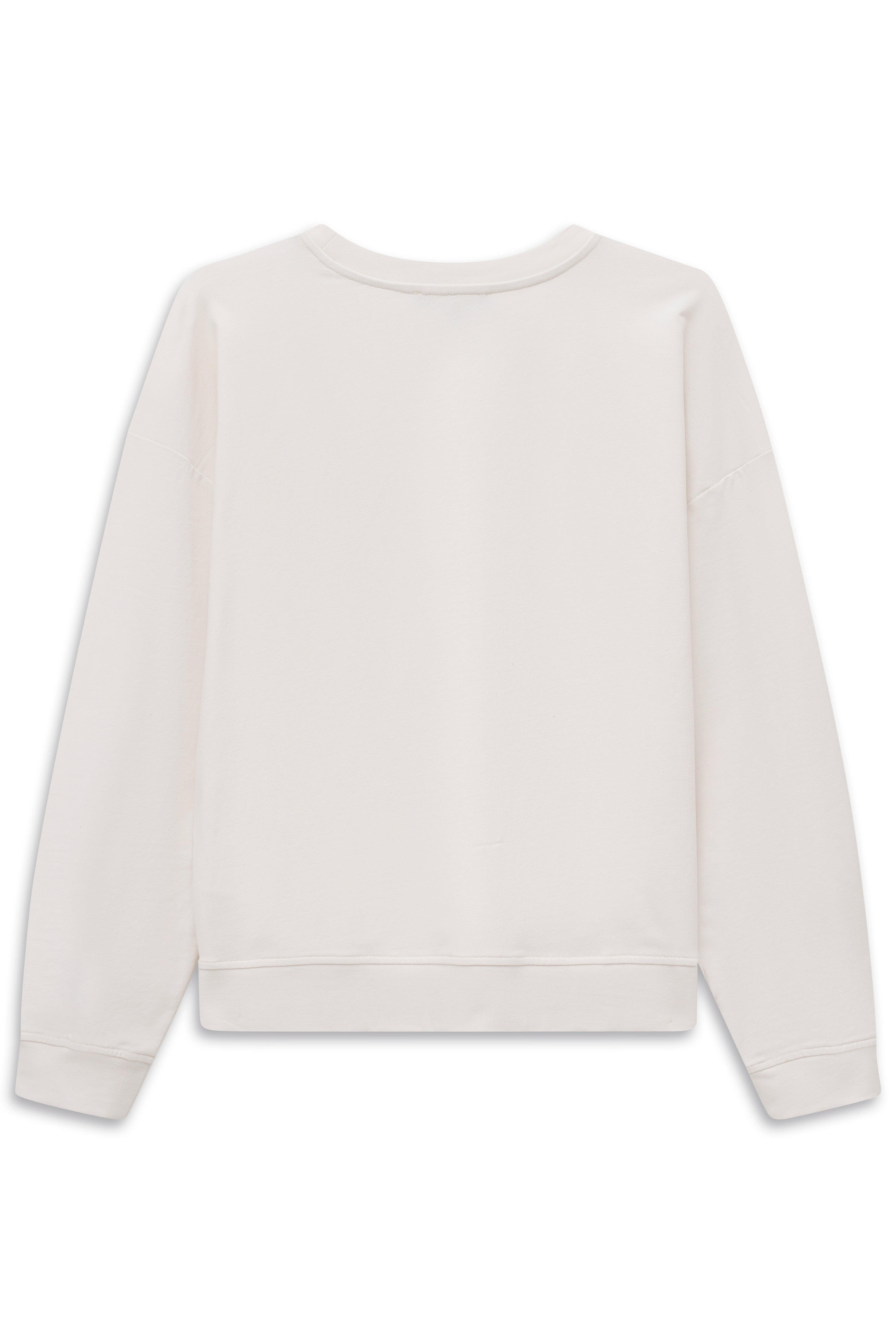 Weiße bugatti Sweatshirt mit "capri" Print, legeres Büstenbild.