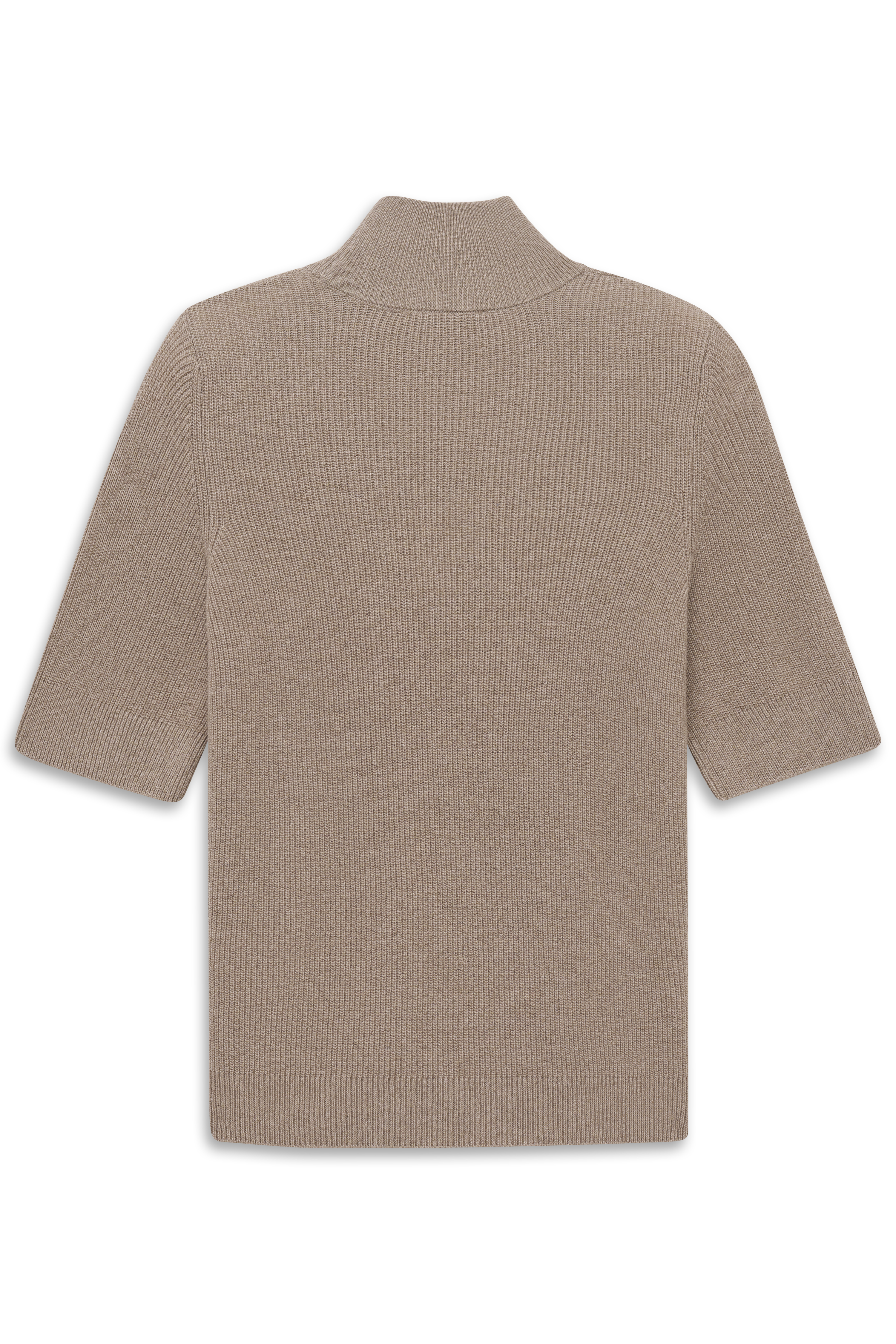 Bugatti Pullover in Beige, Büstenbild, elegantes Design, kurze Ärmel, zeitlos und stilvoll.