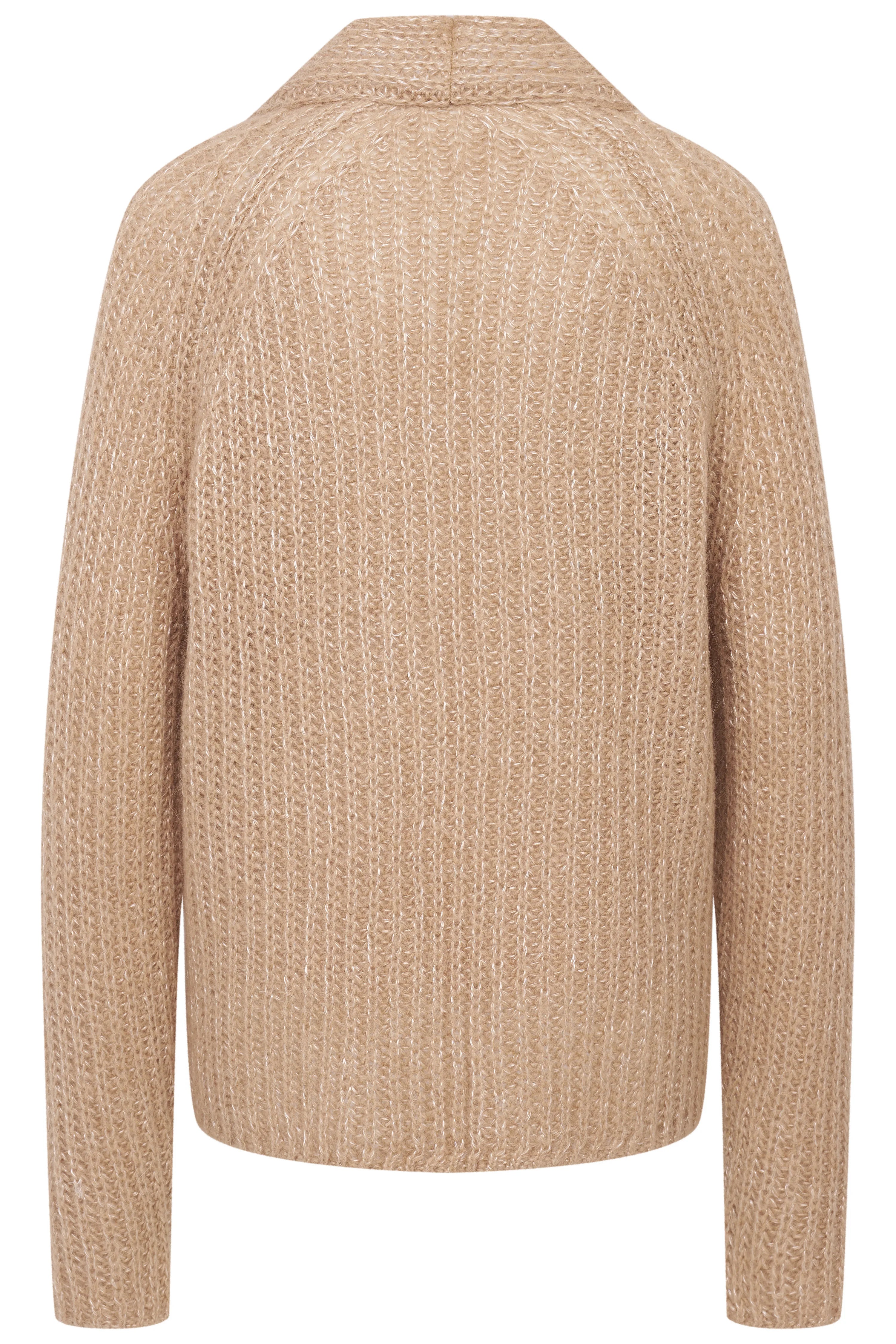 Beiger Strickpullover von bugatti, Büstenbild, mit feinem Muster, ideal für stilvolle, entspannte Outfits.