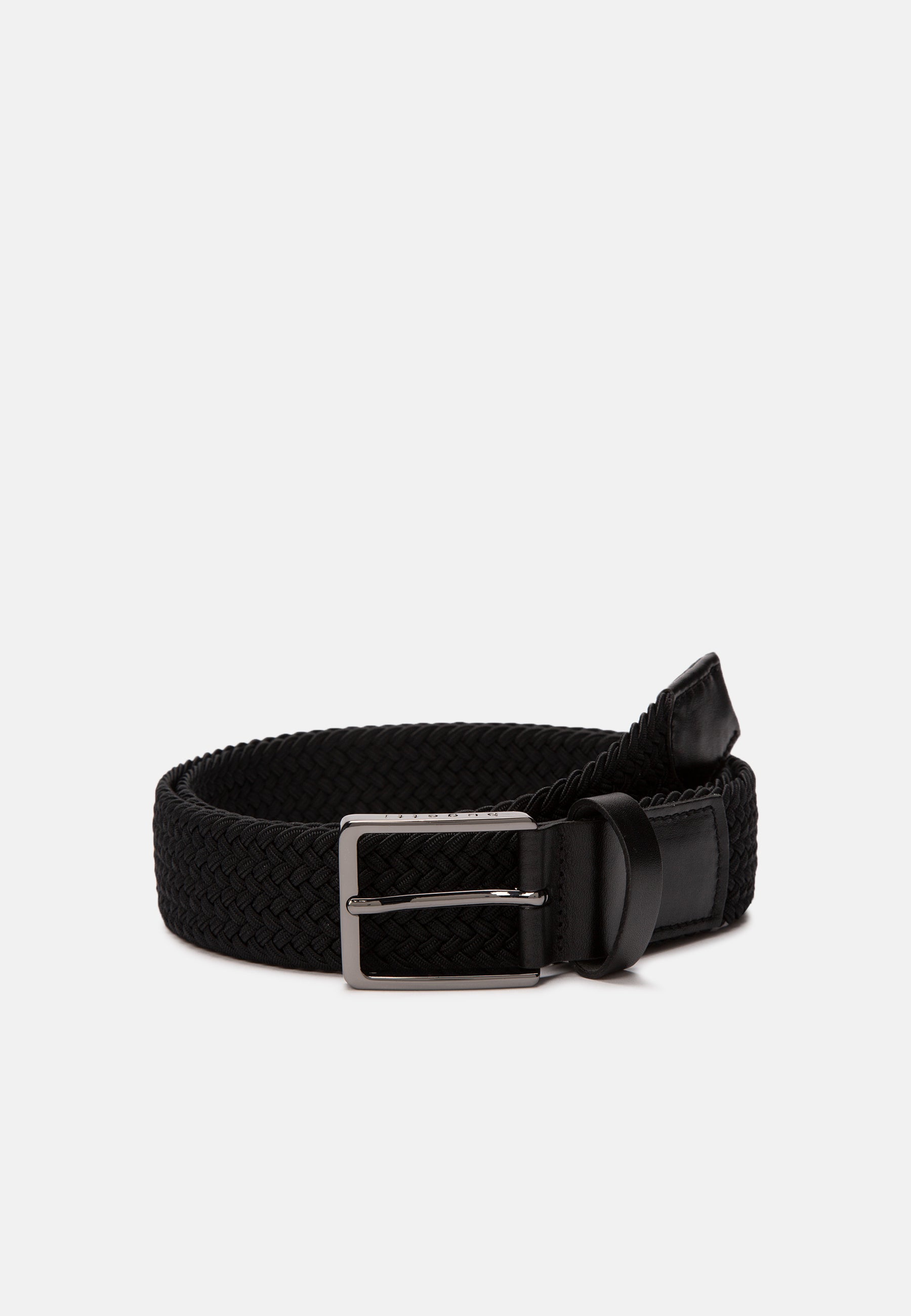 Gürtel aus elastischem Flechtmaterial in schwarz