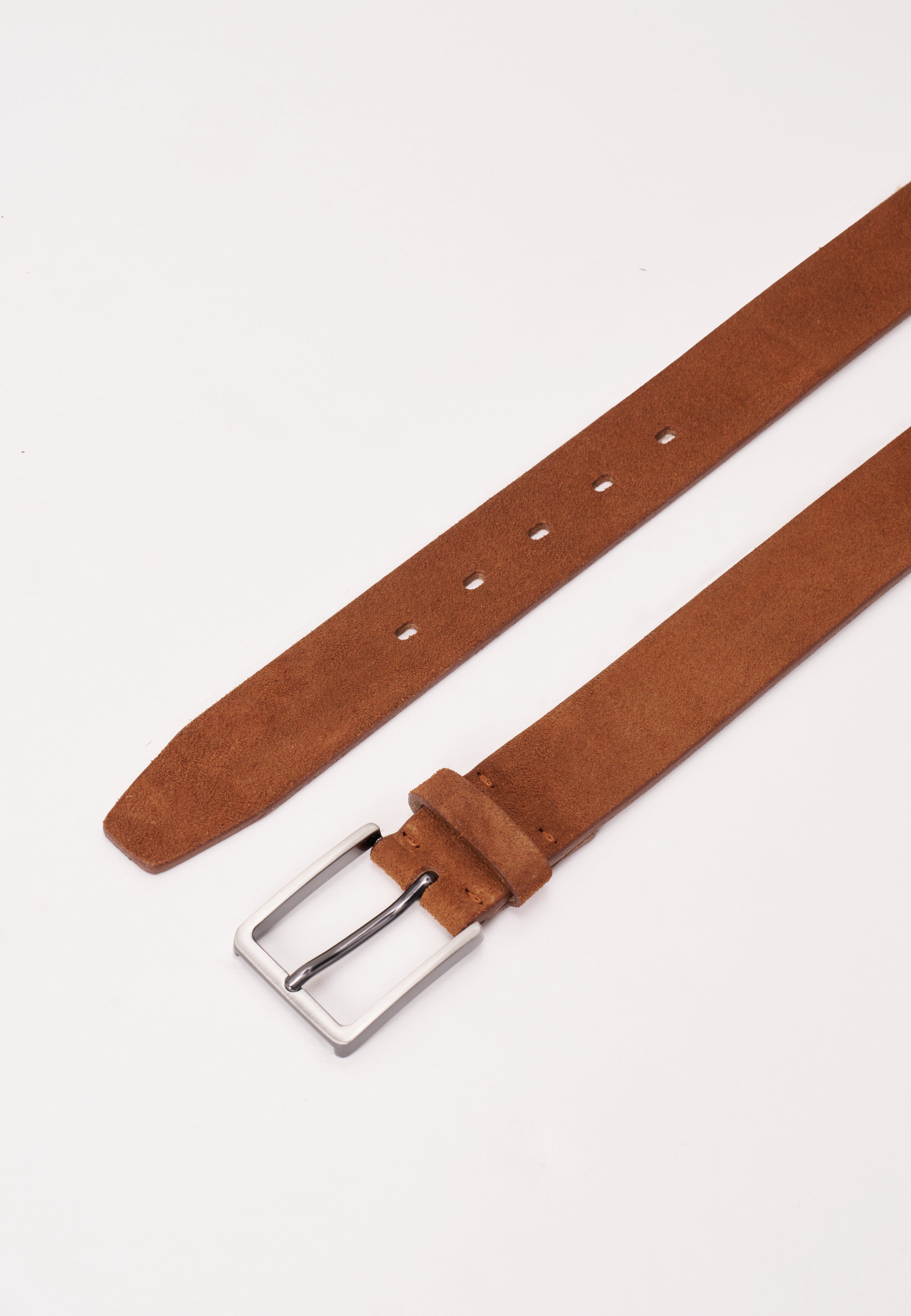 Gürtel aus Veloursleder in taupe
