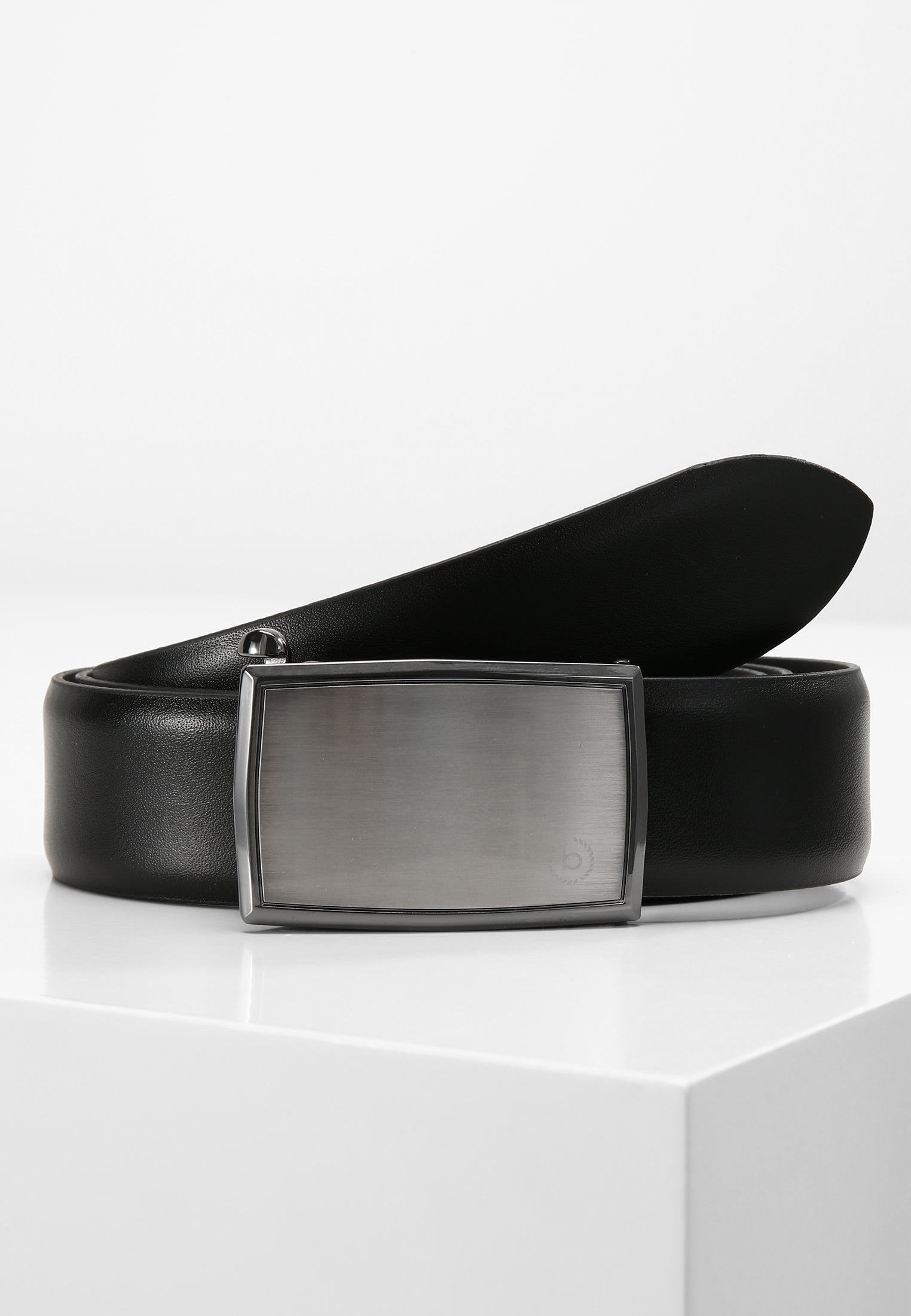 Automatikgürtel aus Leder in schwarz