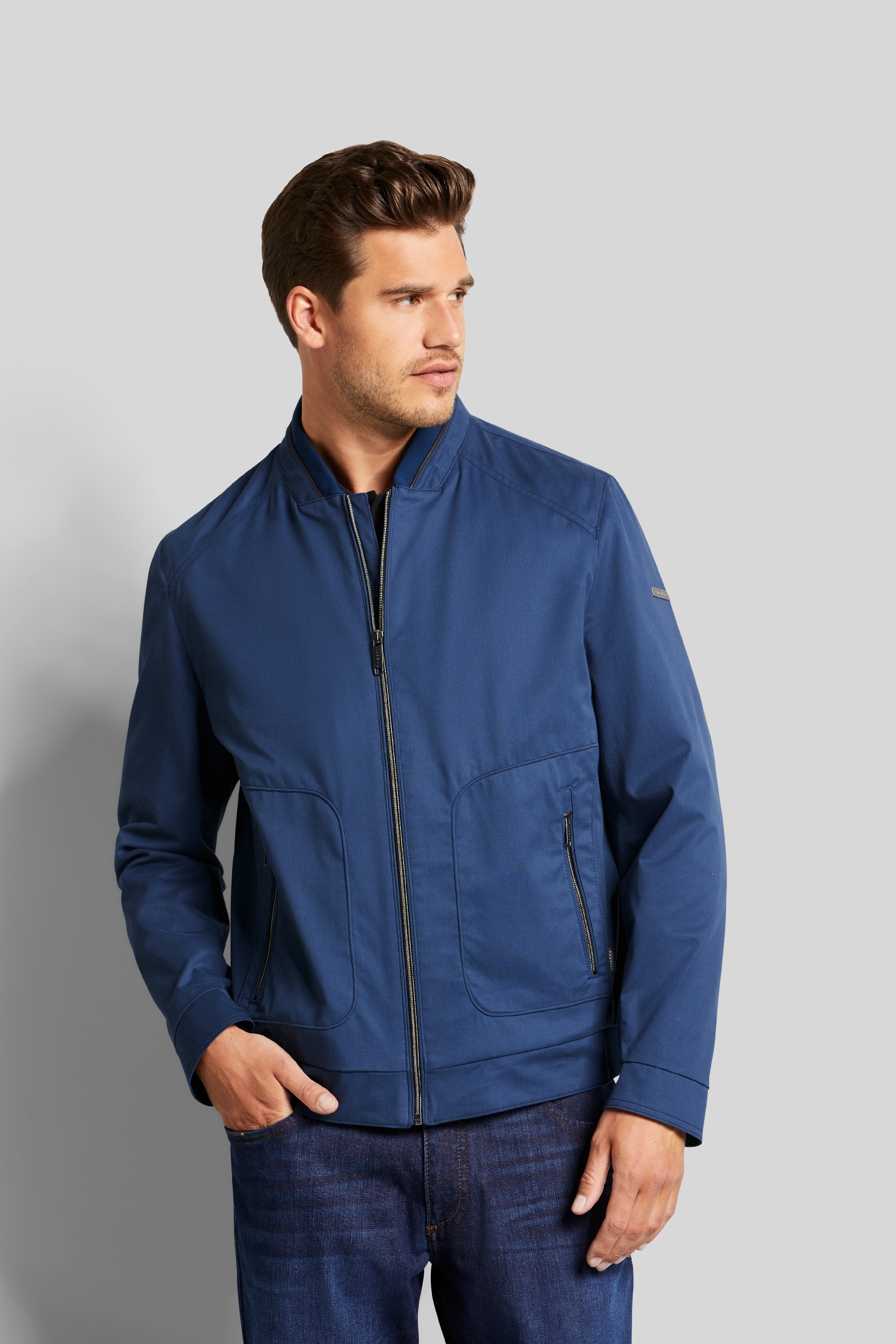 Bomber jacket with a water-repellent function in blue | bugatti