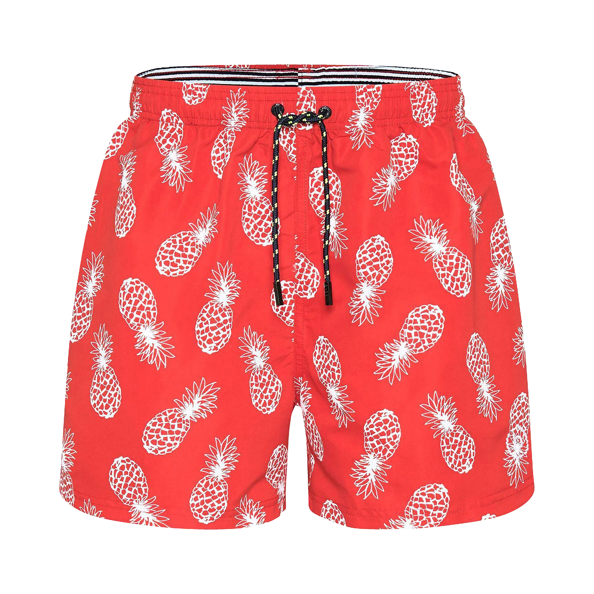 Badehose mit Ananas-Muster in bordeaux