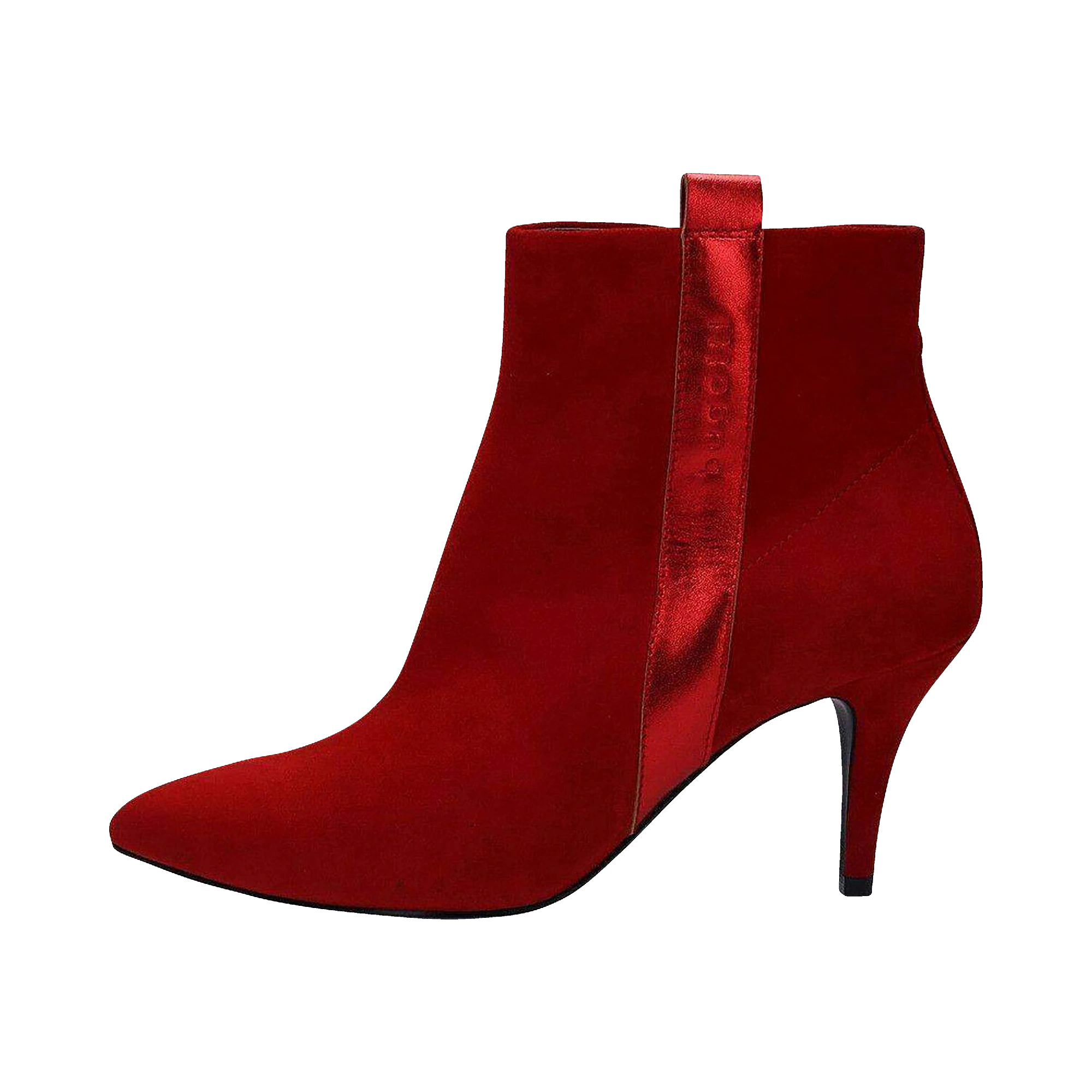 Bugatti Stiefel mit Details in Metallic-Optik in rot