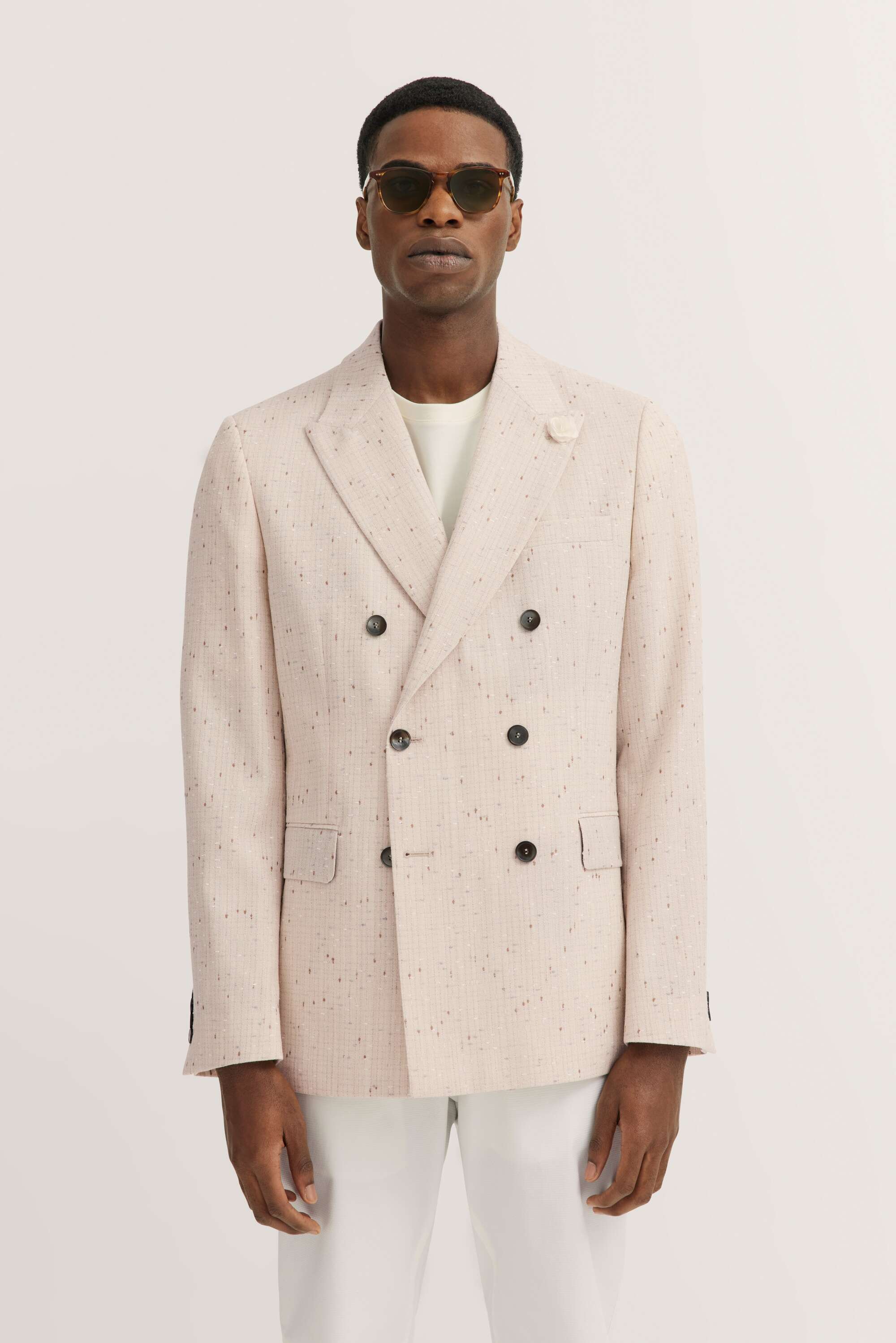 Sakko aus Wolle in beige