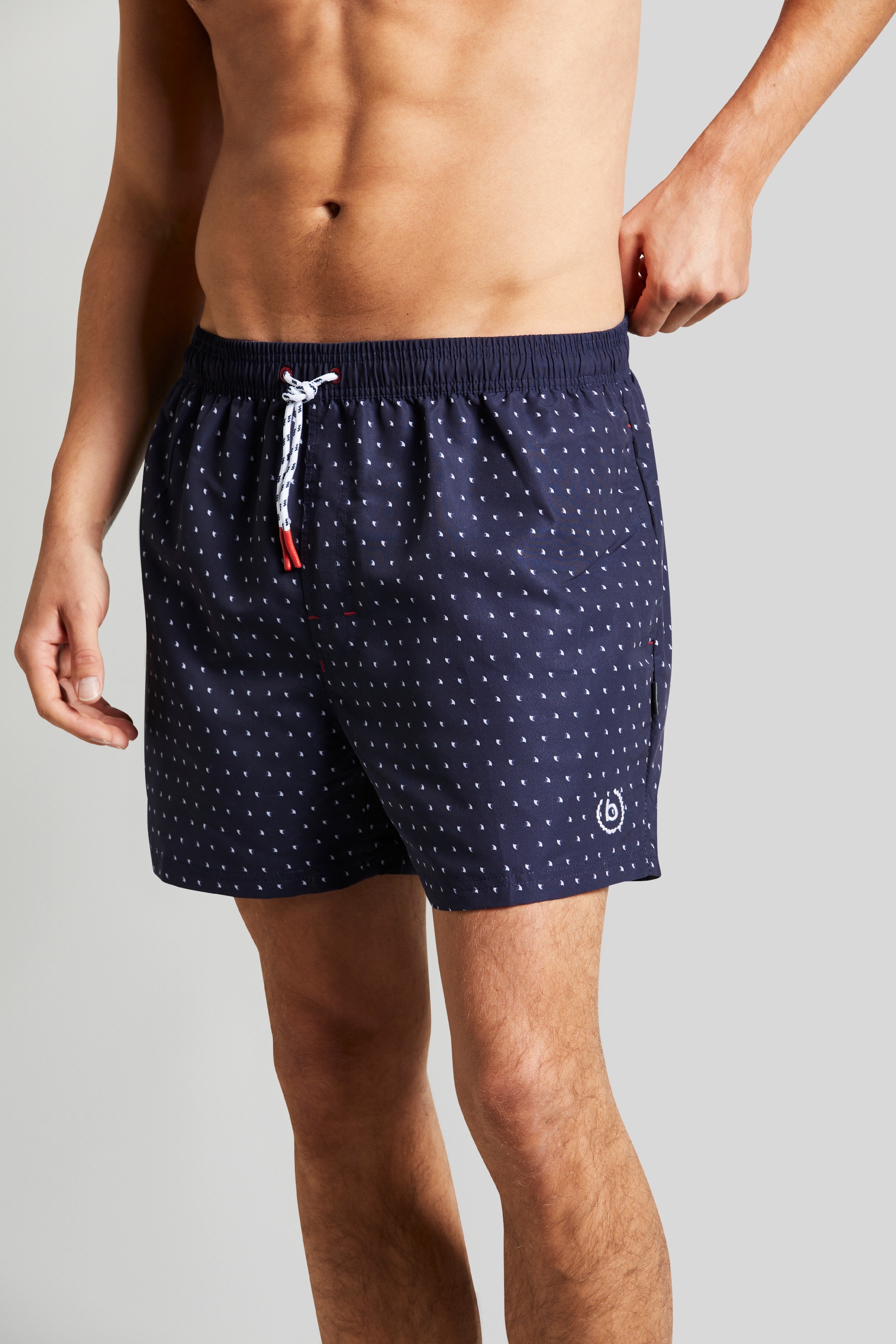 Badehose mit dezentem Muster in marine