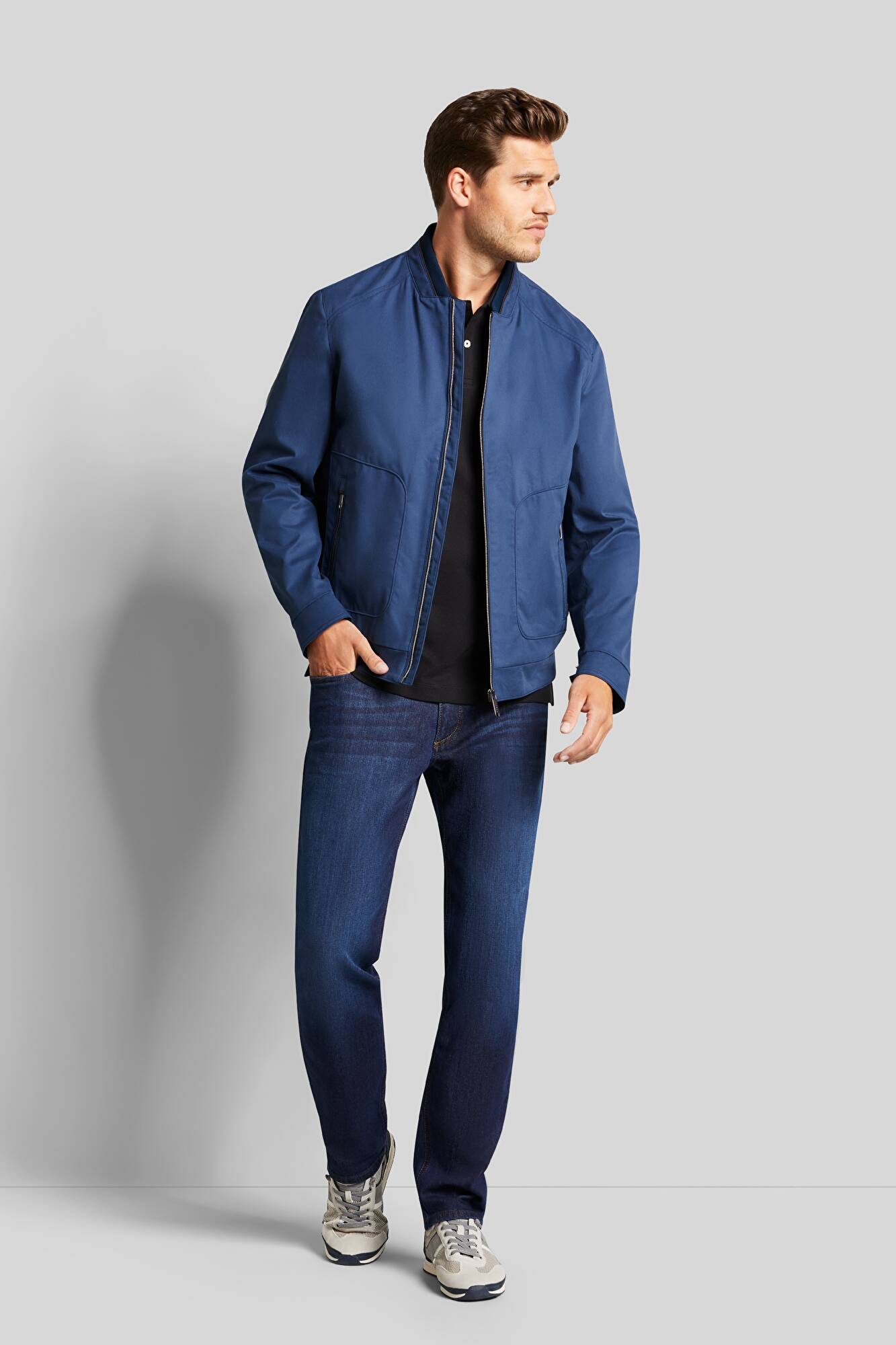 Bugatti Blue Classic Men's Jacket - Breathable Windproof