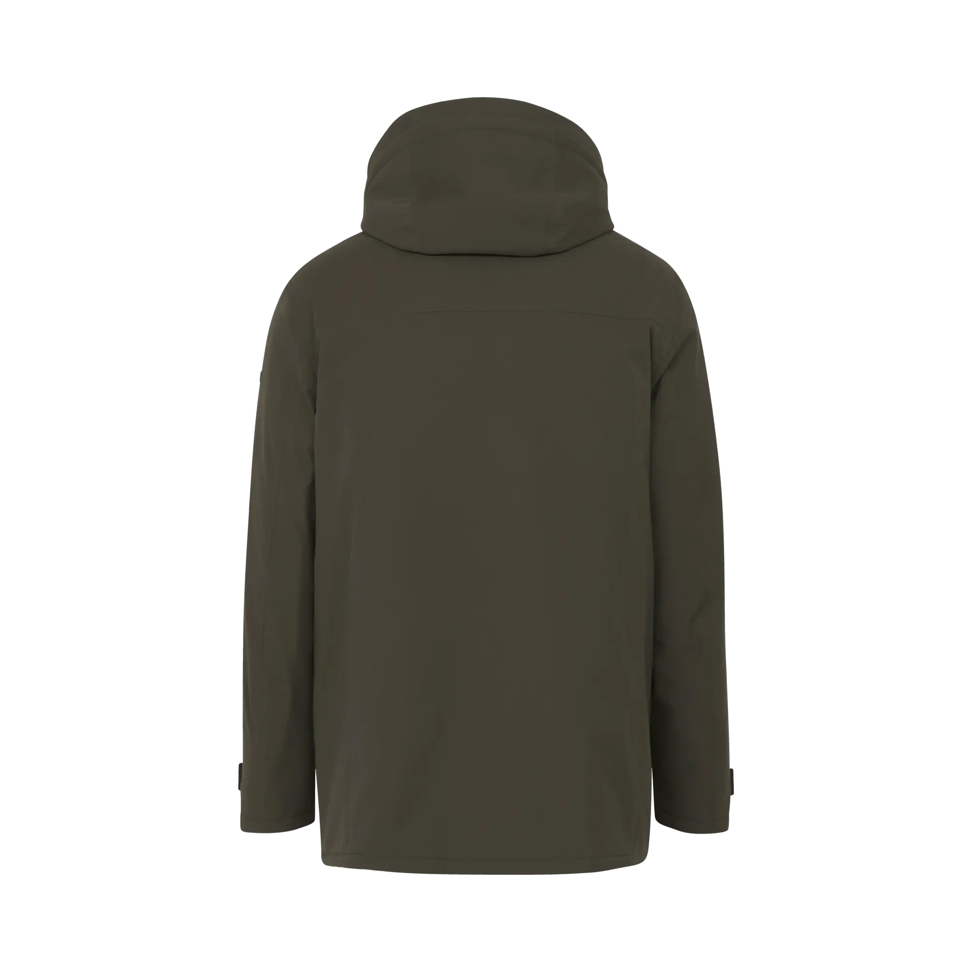 【関税&送料込】Moorer Camel Polyester Blend Olinda Parka Parka with knit collar on the inside in olive | bugatti