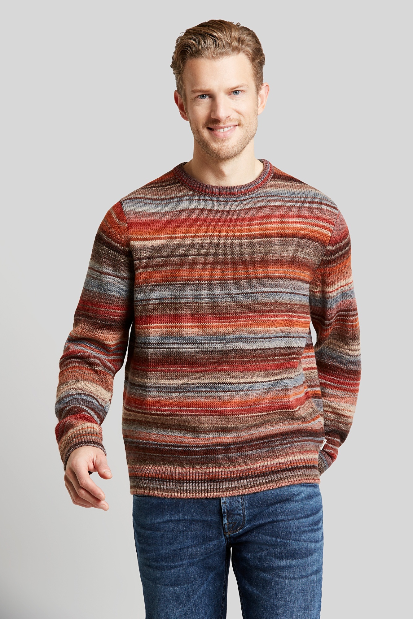 Pullover mit Multicolor-Farbverlauf in rost