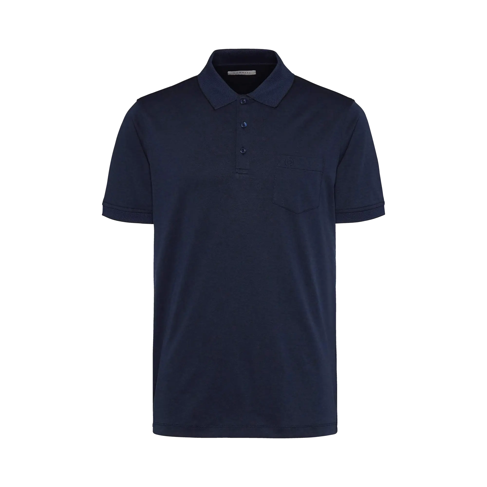 Polo mit Brusttasche in marine - Ansicht: Büste Front