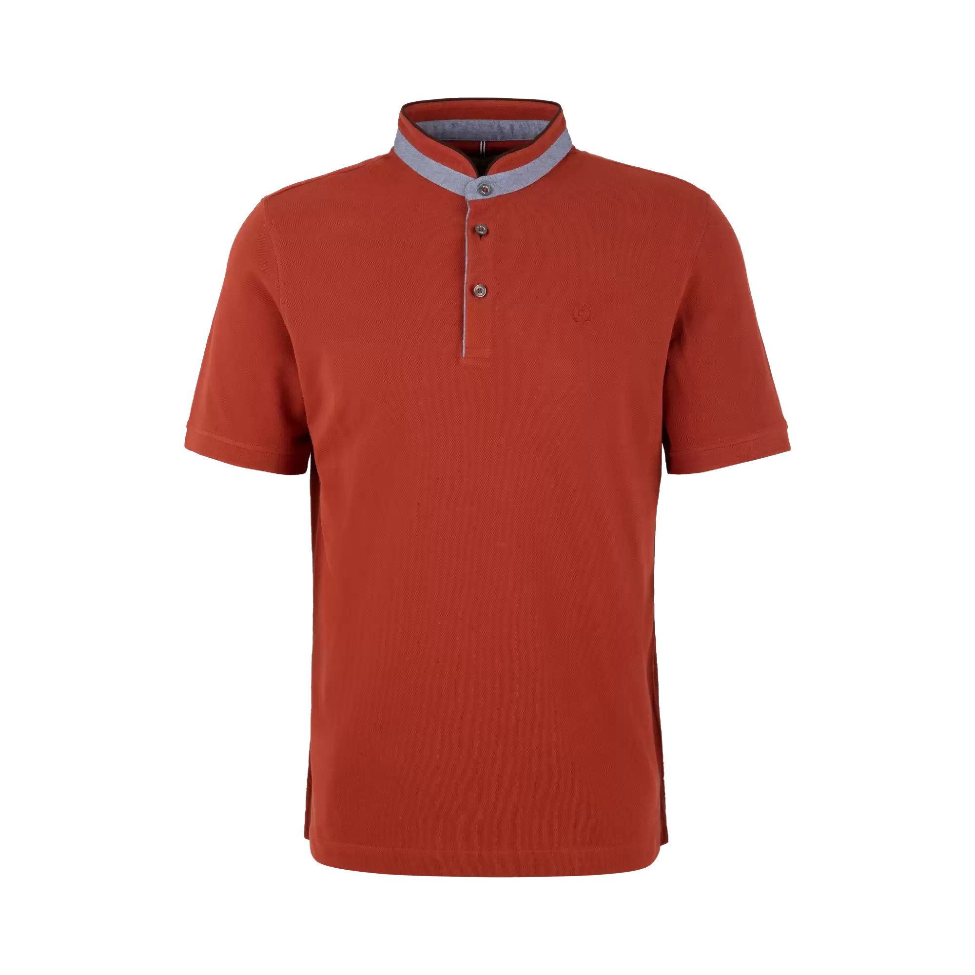 Poloshirt mit Stehkragen in orange | bugatti