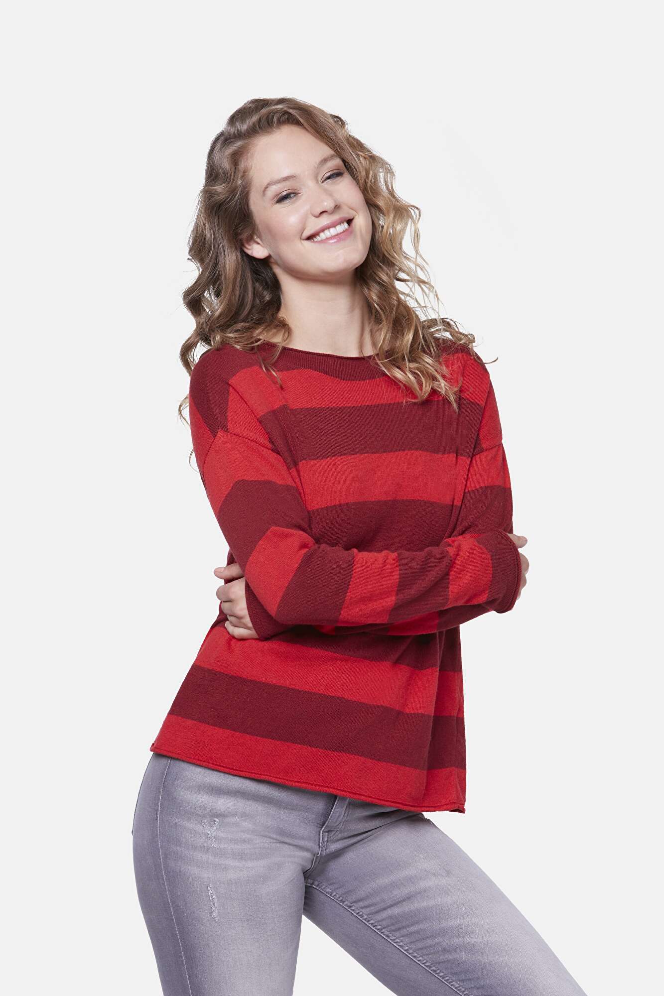 Red fine deals knit jumper